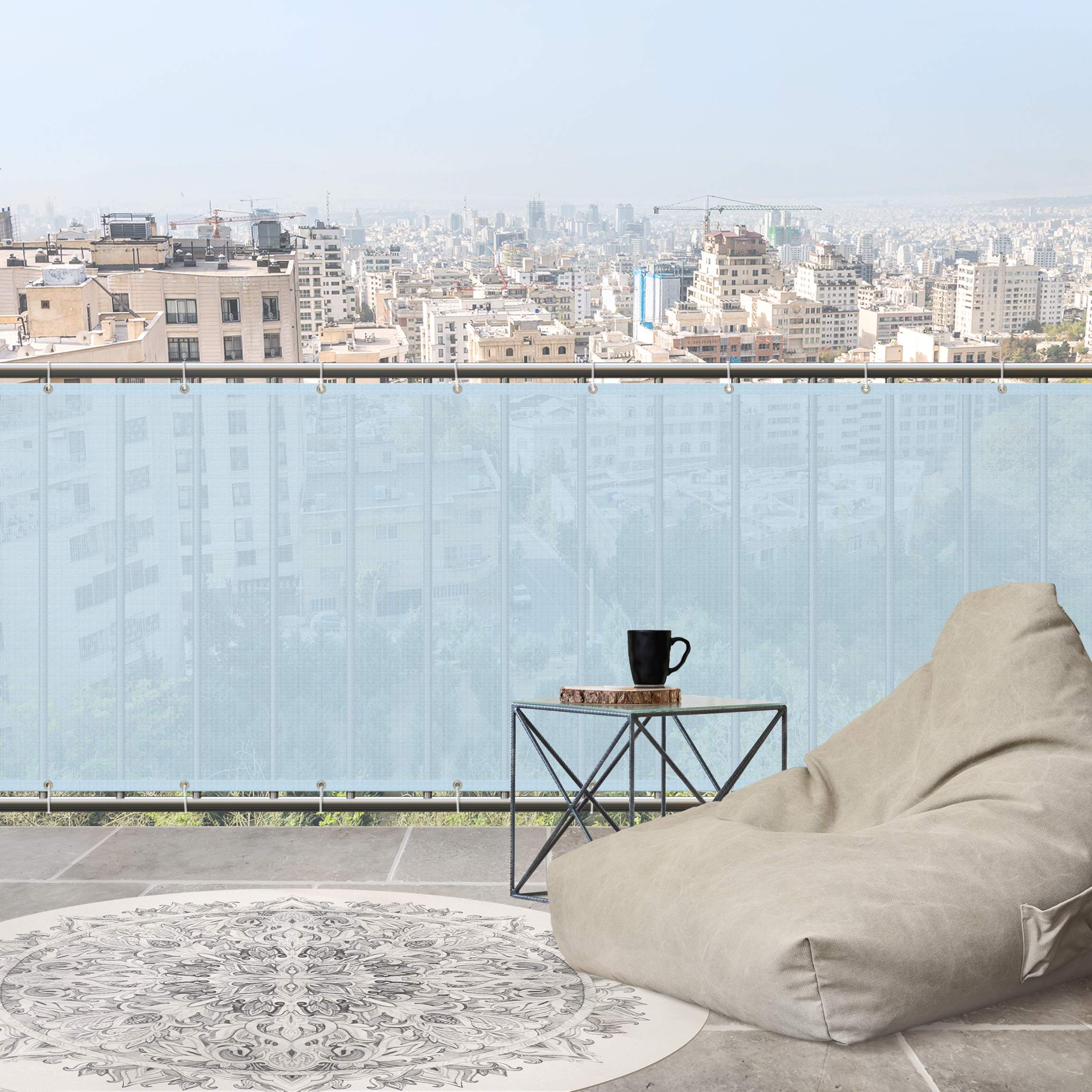 Balkon Sichtschutz Himmelblau