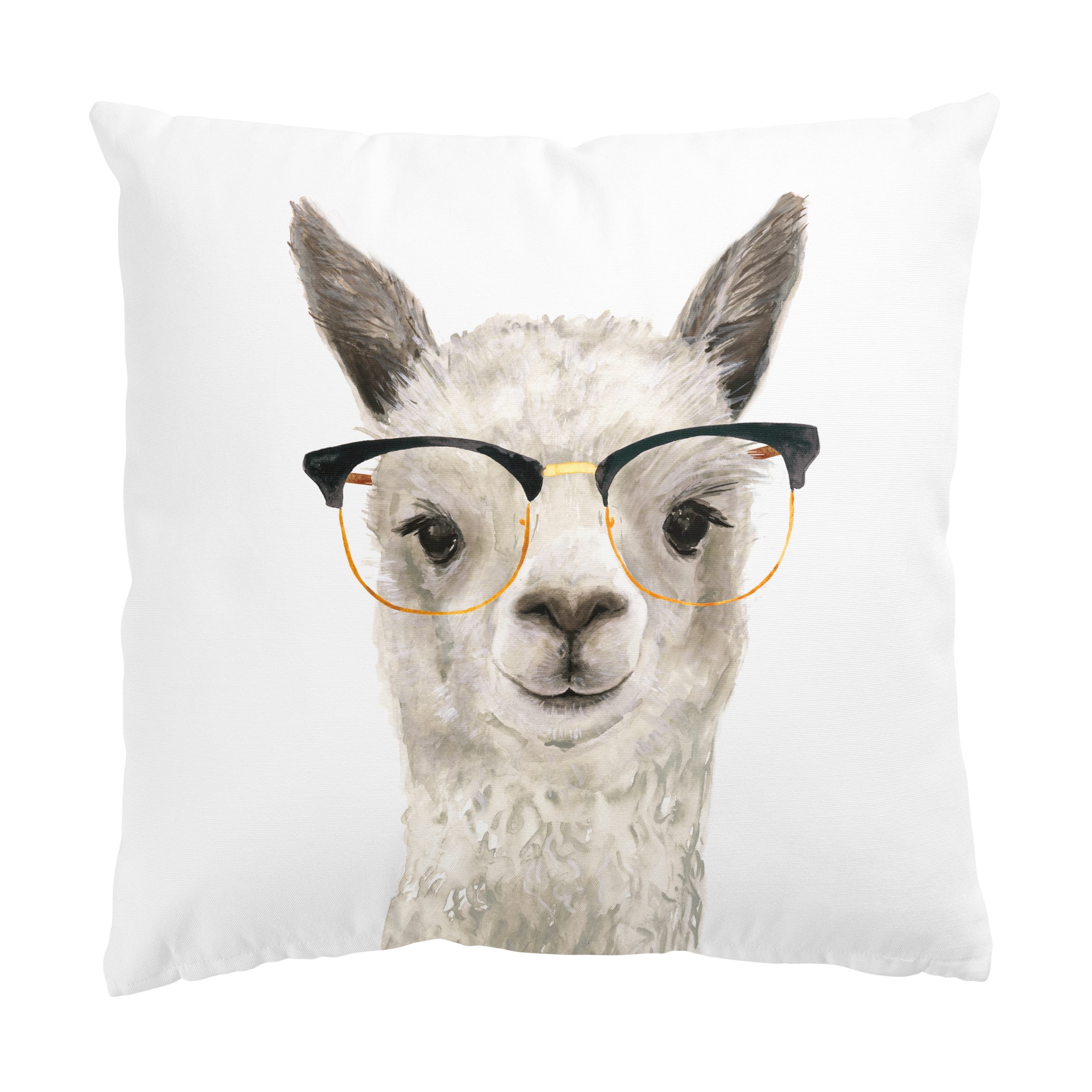 Dekokissen Hippes Lama mit Brille I