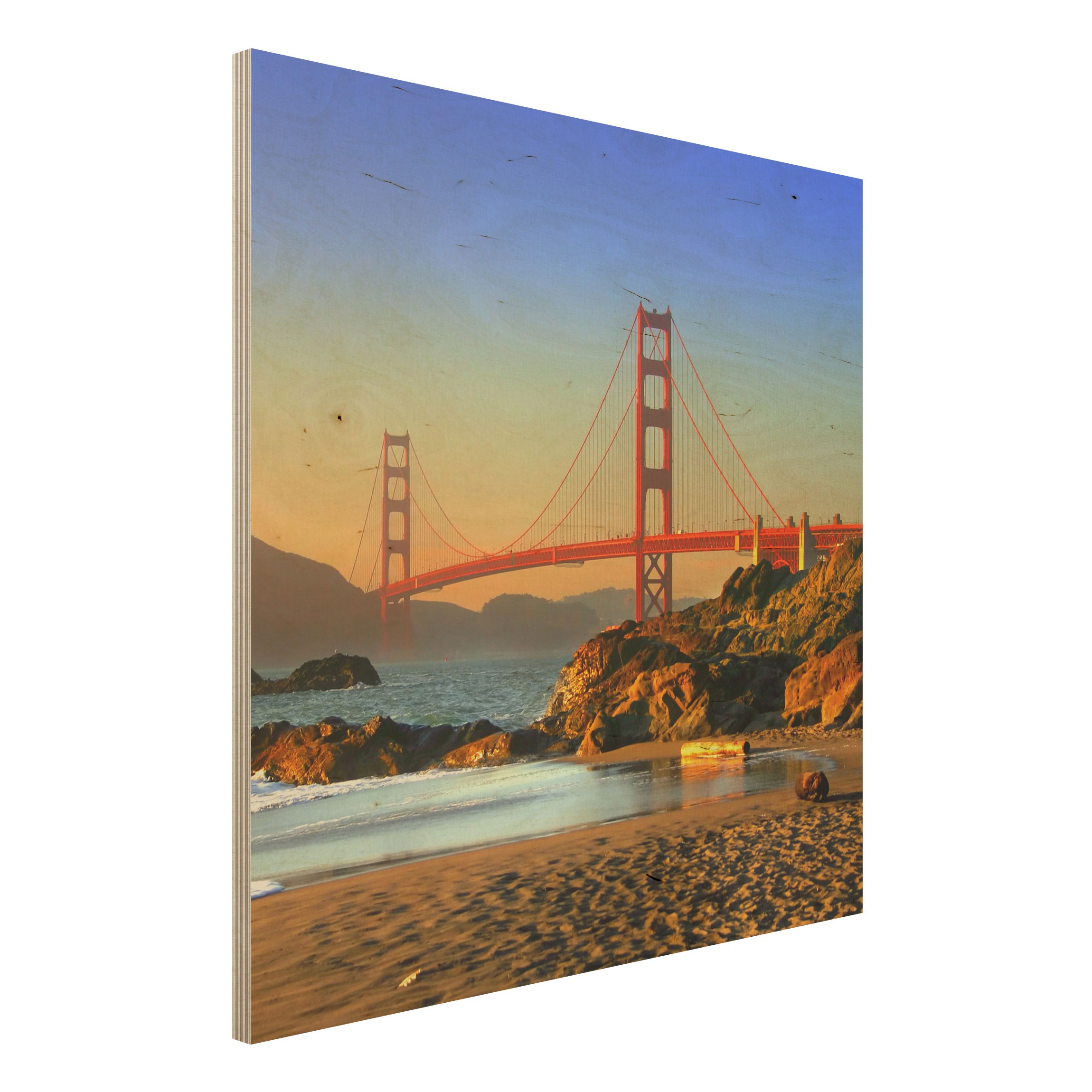 Holzbild - Quadrat Baker Beach