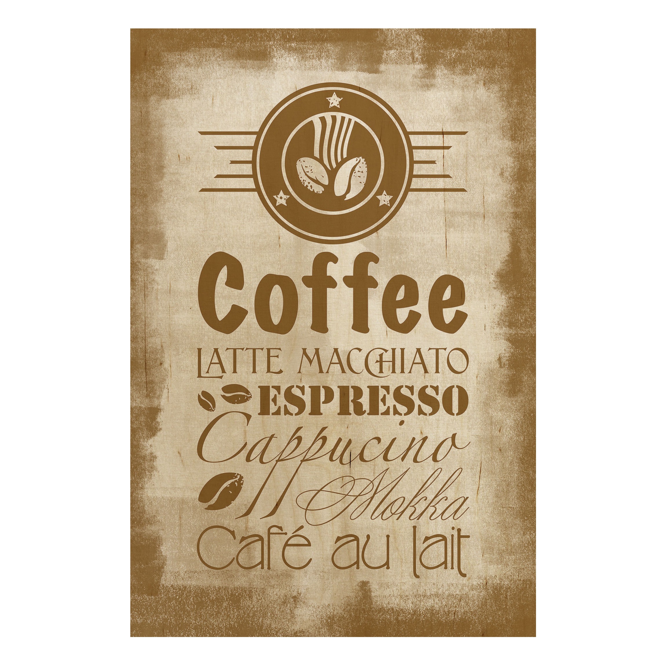 Holzbild Küche No.SF597 Coffee 4