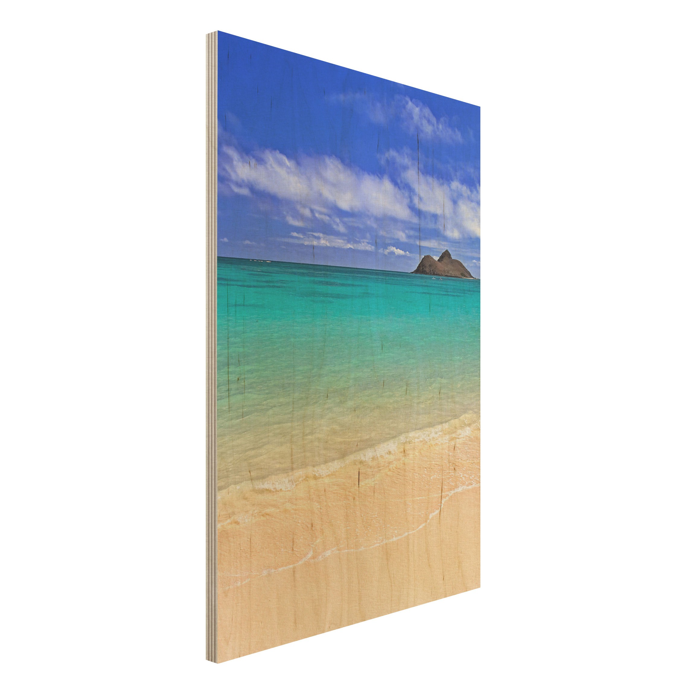 Holzbild - Hochformat 2:3 Paradise Beach