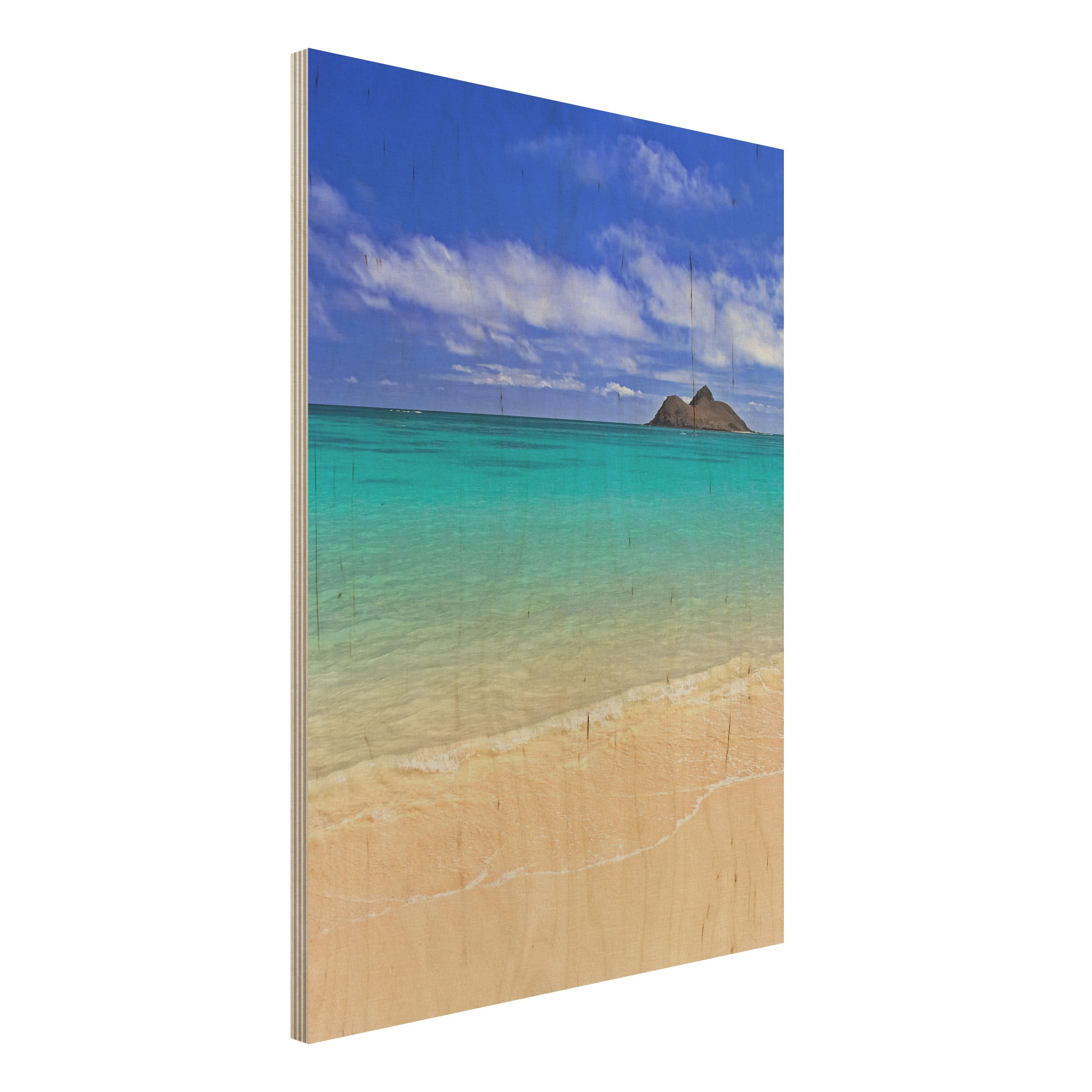 Holzbild - Hochformat 3:4 Paradise Beach