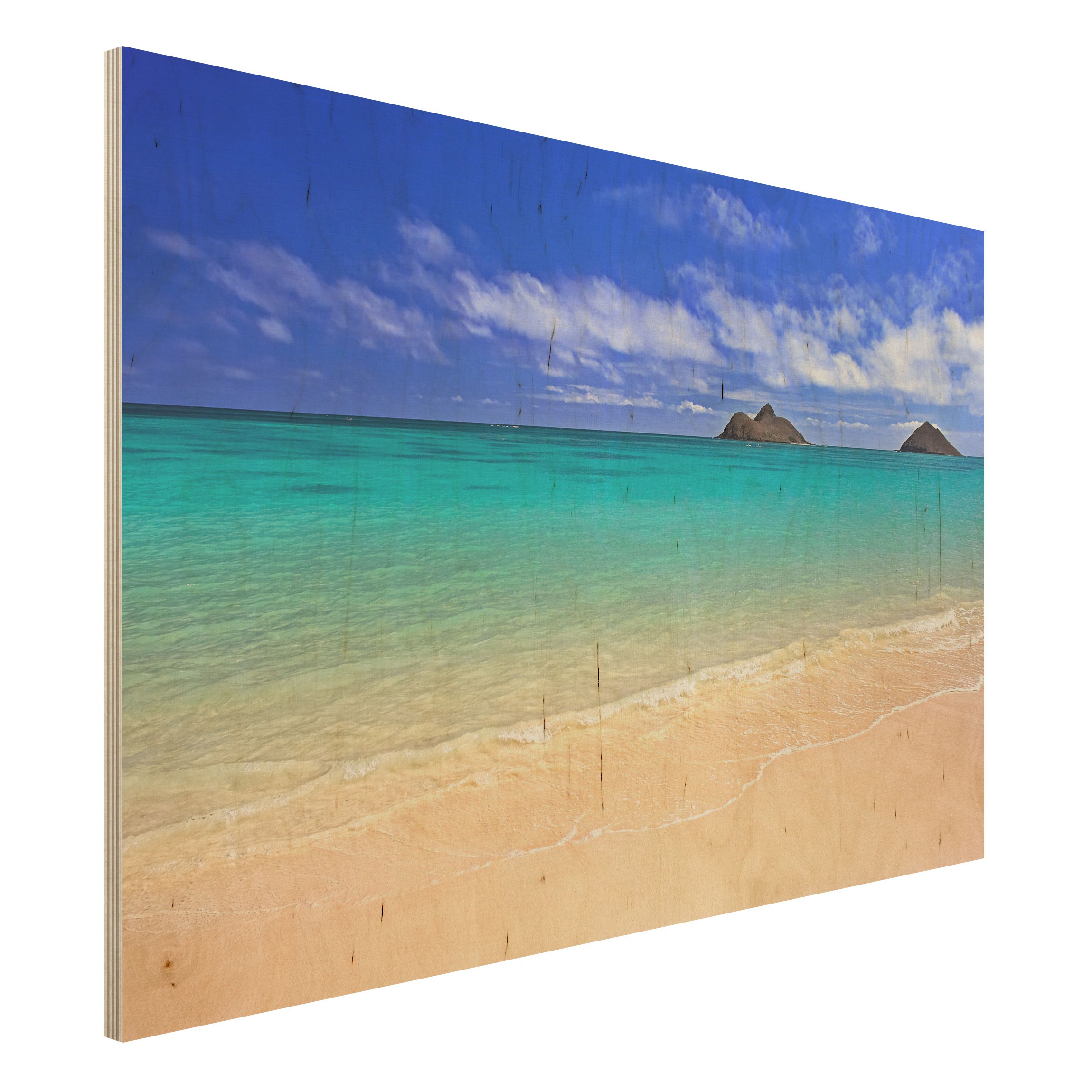 Holzbild - Querformat 3:2 Paradise Beach