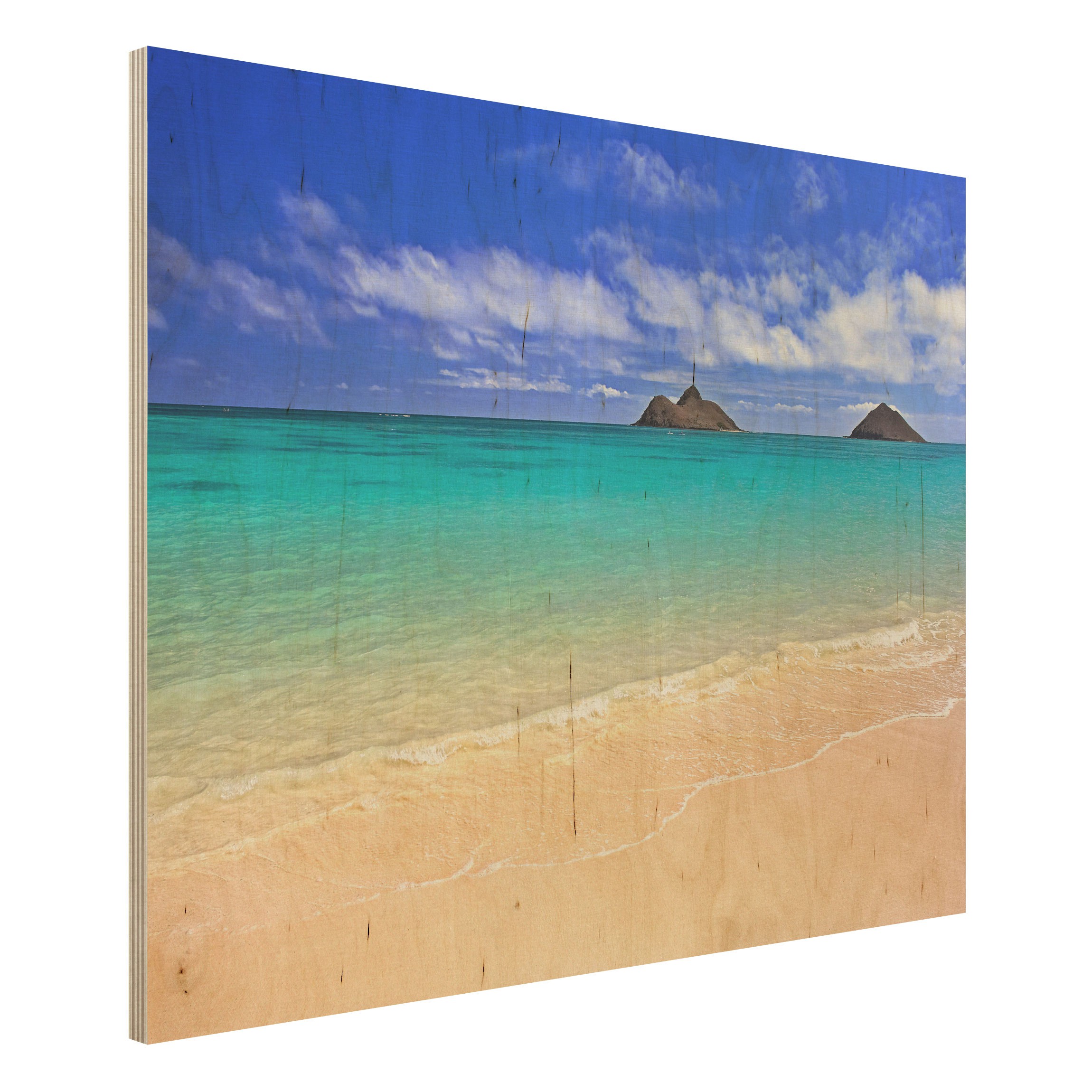 Holzbild - Querformat 4:3 Paradise Beach