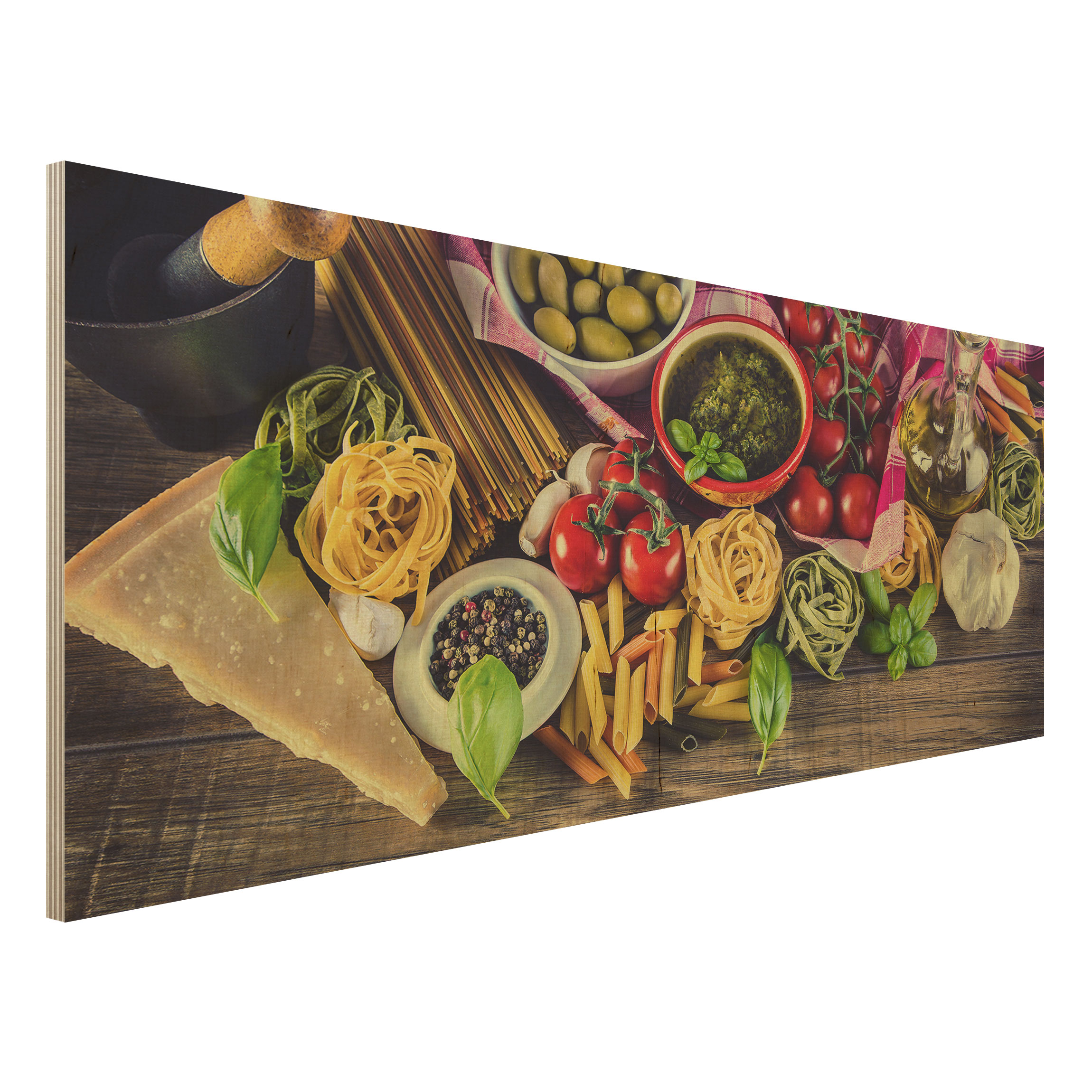 Holzbild Küche Pasta
