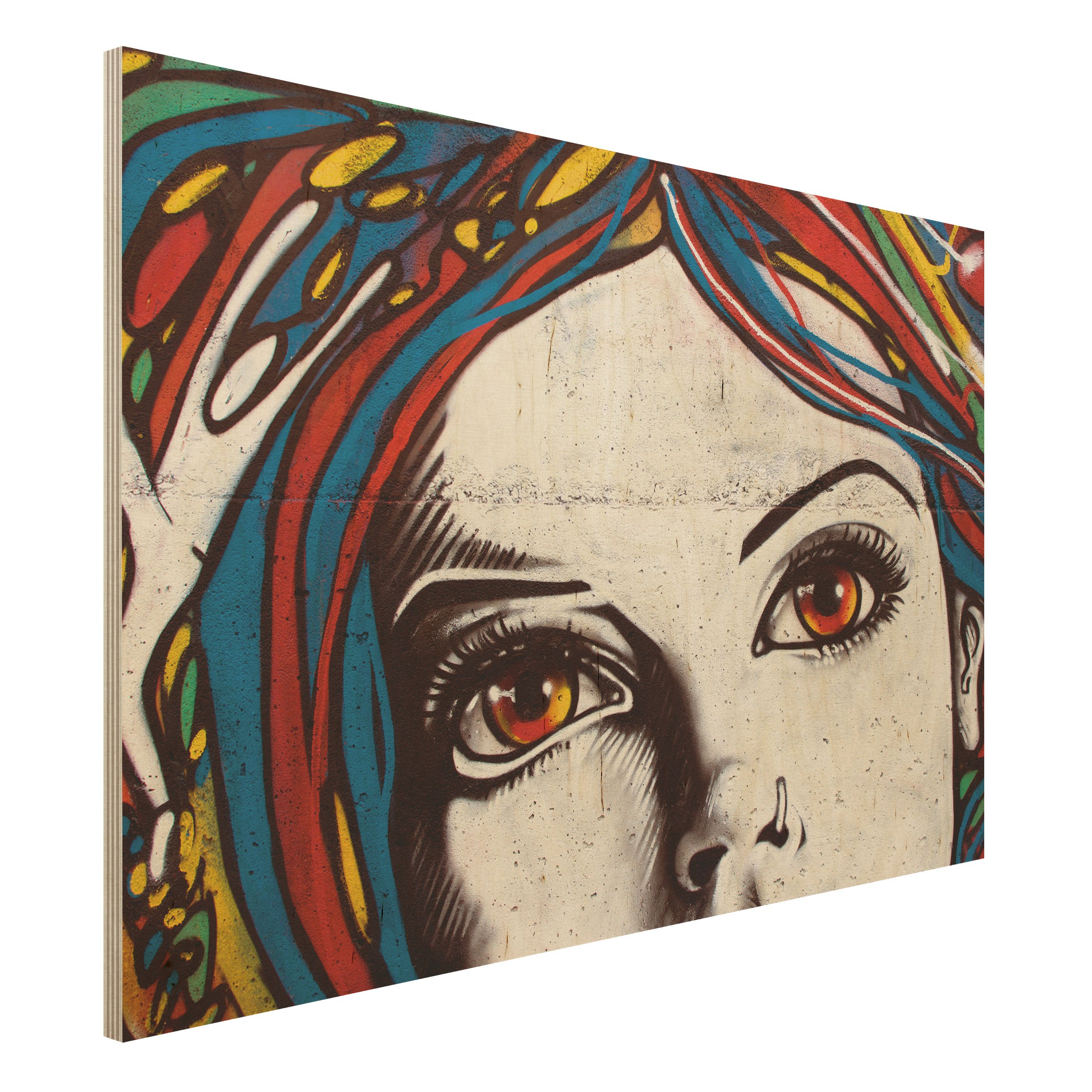 Holzbild - Querformat 3:2 Punk Graffiti