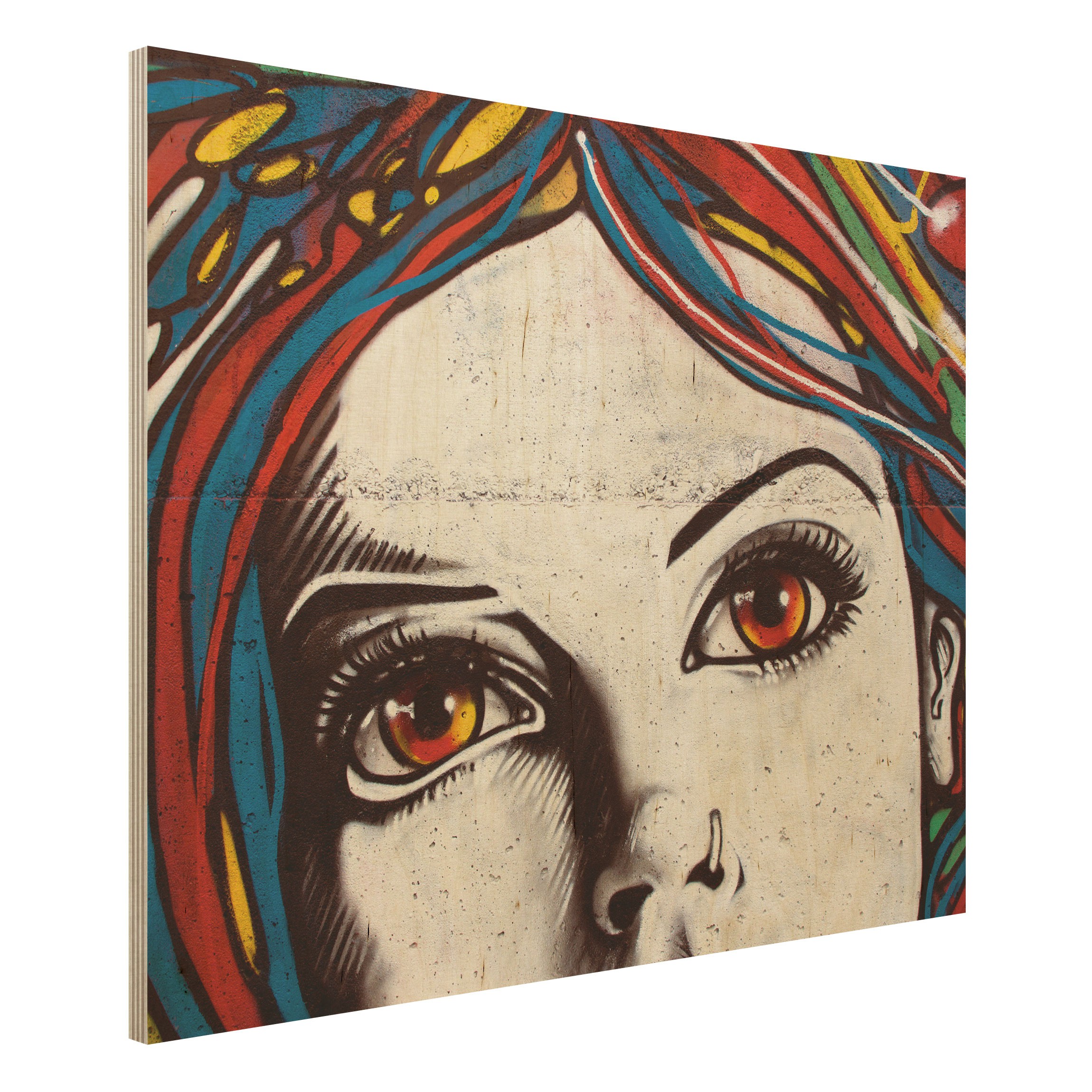 Holzbild - Querformat 4:3 Punk Graffiti