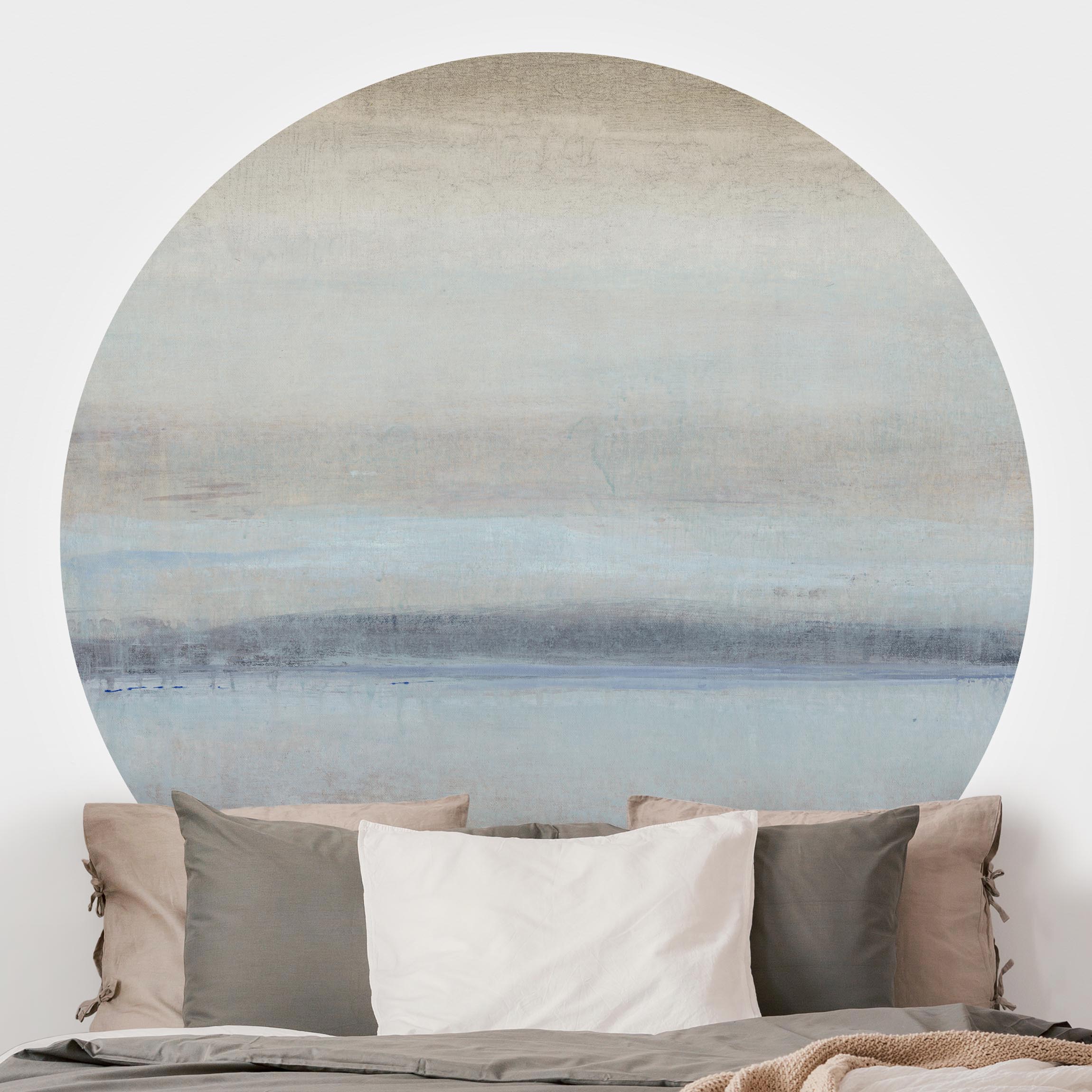 Runde Fototapete Horizont über Blau I