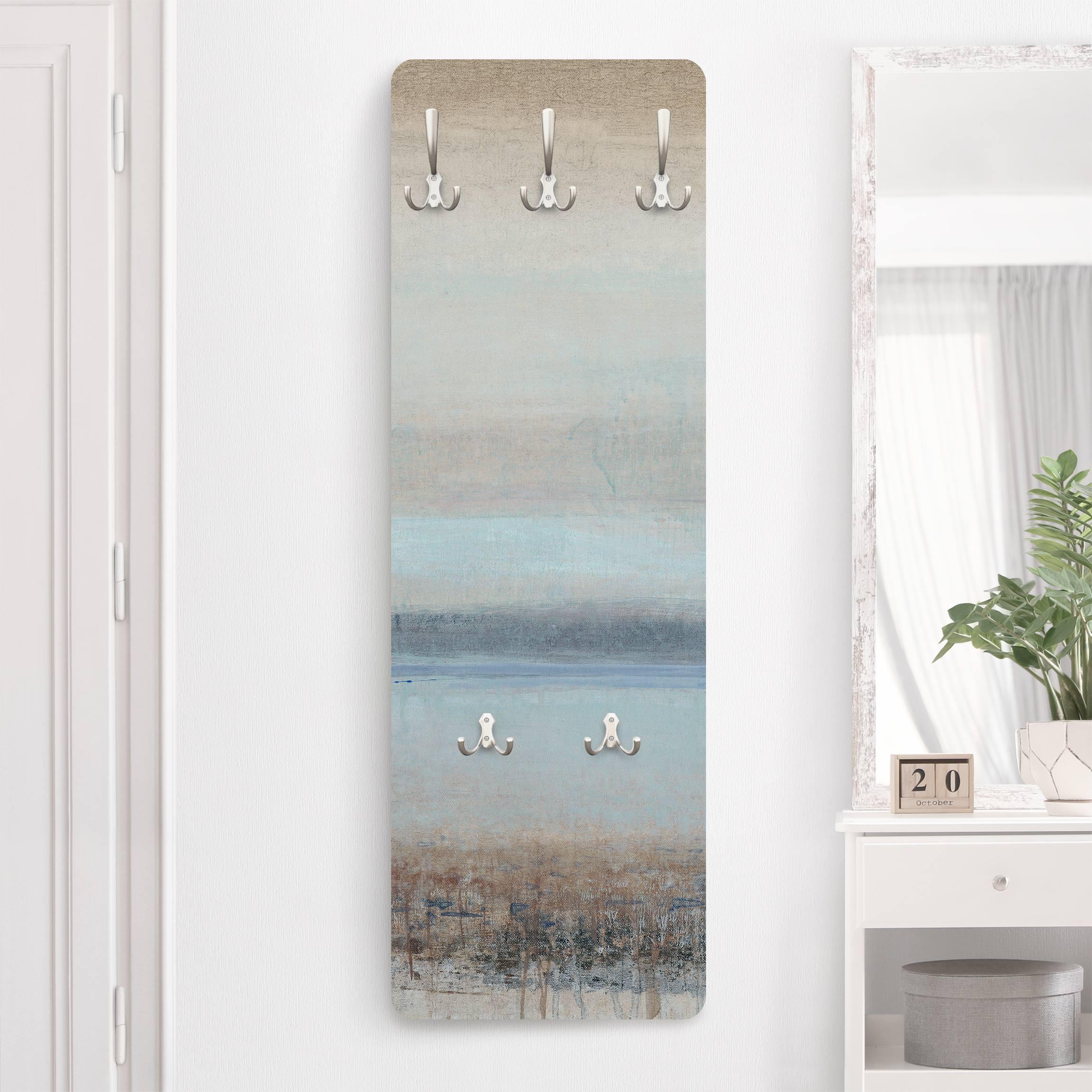 Wandgarderobe Holzpaneel Horizont über Blau I