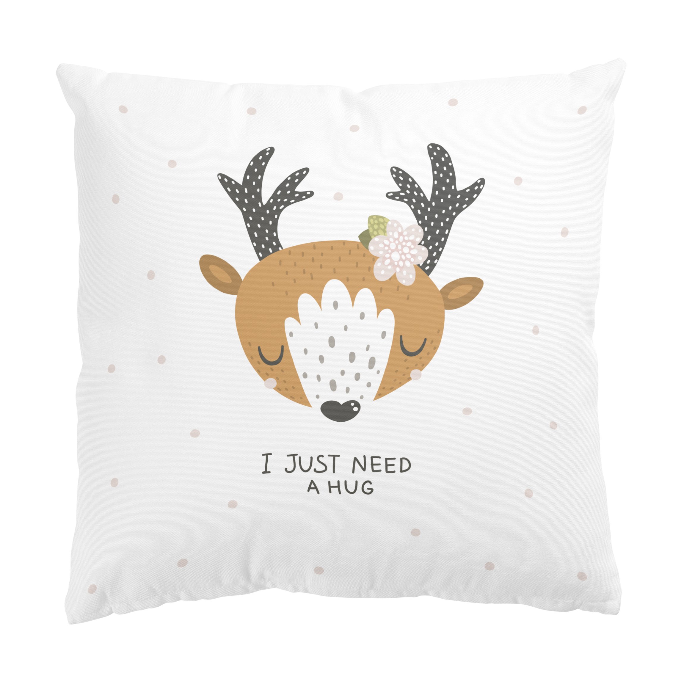 Dekokissen I just need a hug - Hirsch