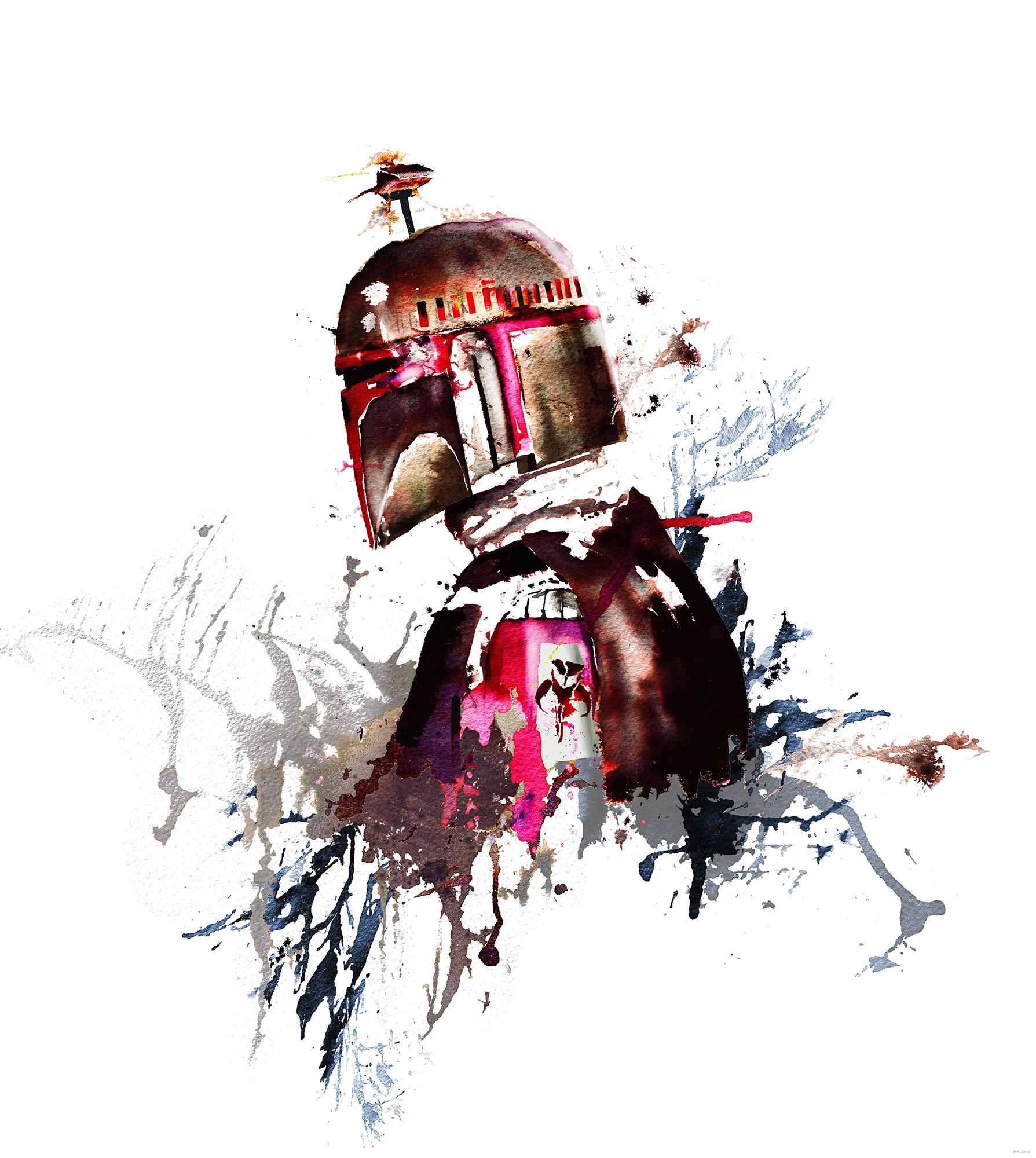 Fototapete Star Wars Watercolor Boba Fett