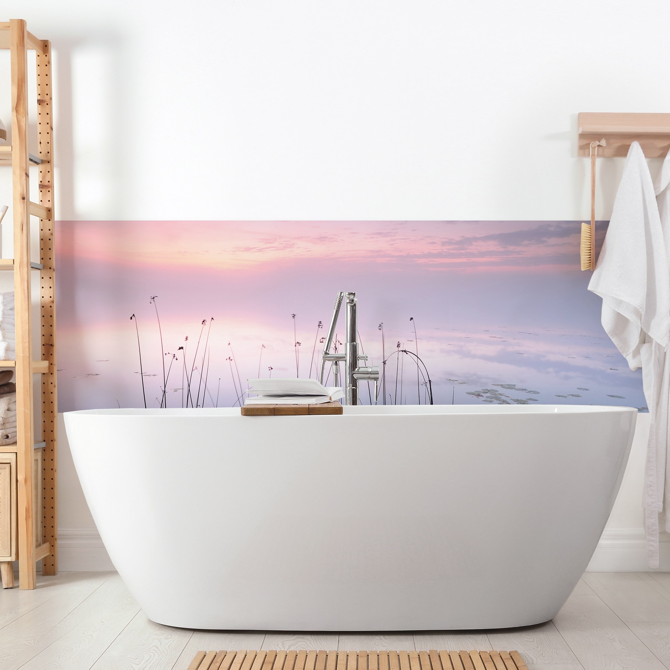 Wandverkleidung Bad Idylle am See