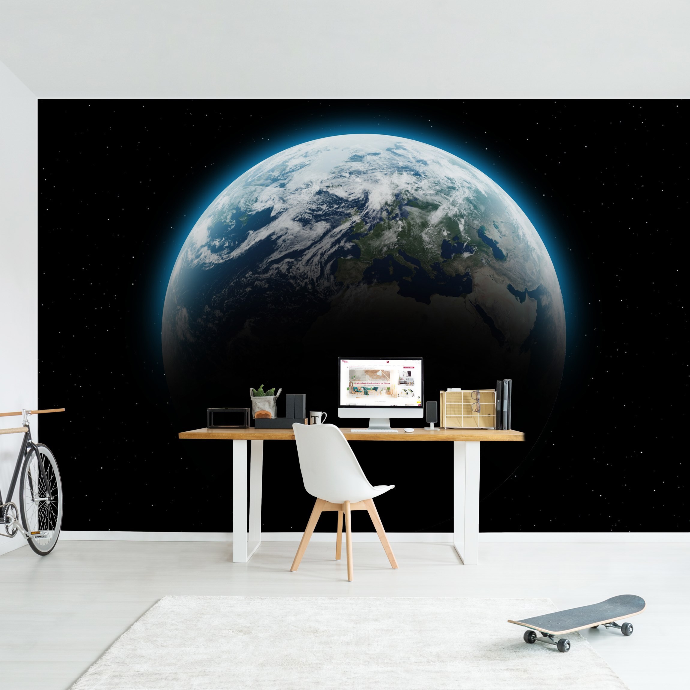 Fototapete Illuminated Planet Earth