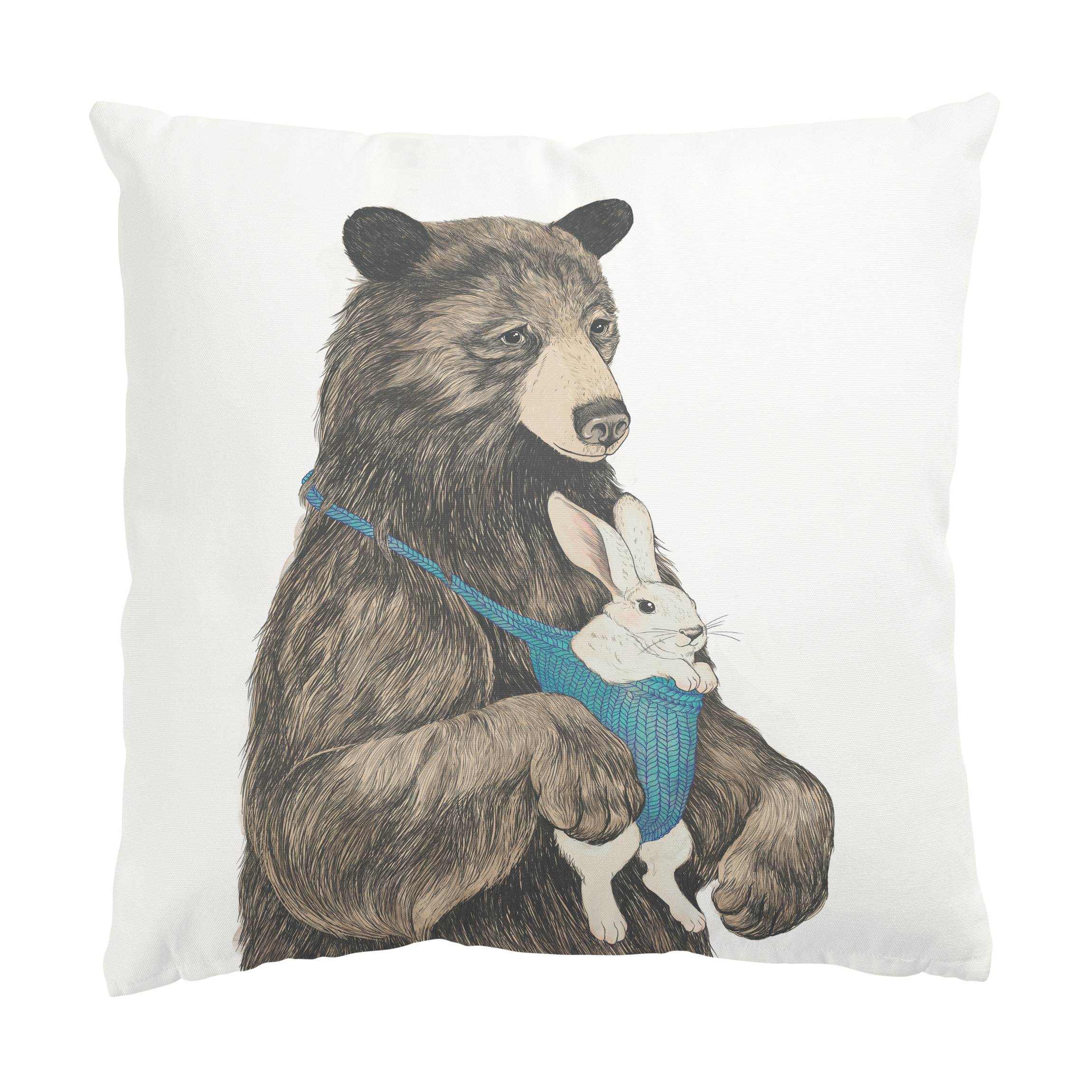 Dekokissen Illustration Bär und Hase Baby