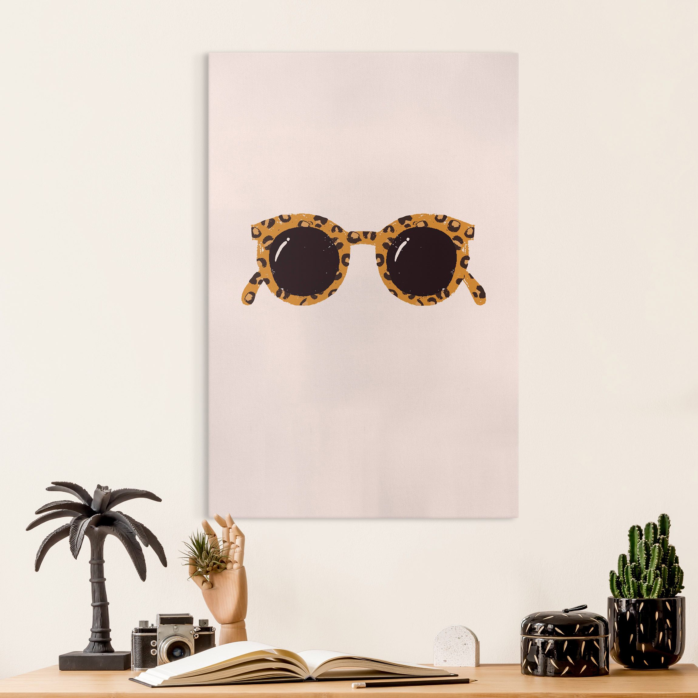Leinwandbild Illustration Sonnenbrille
