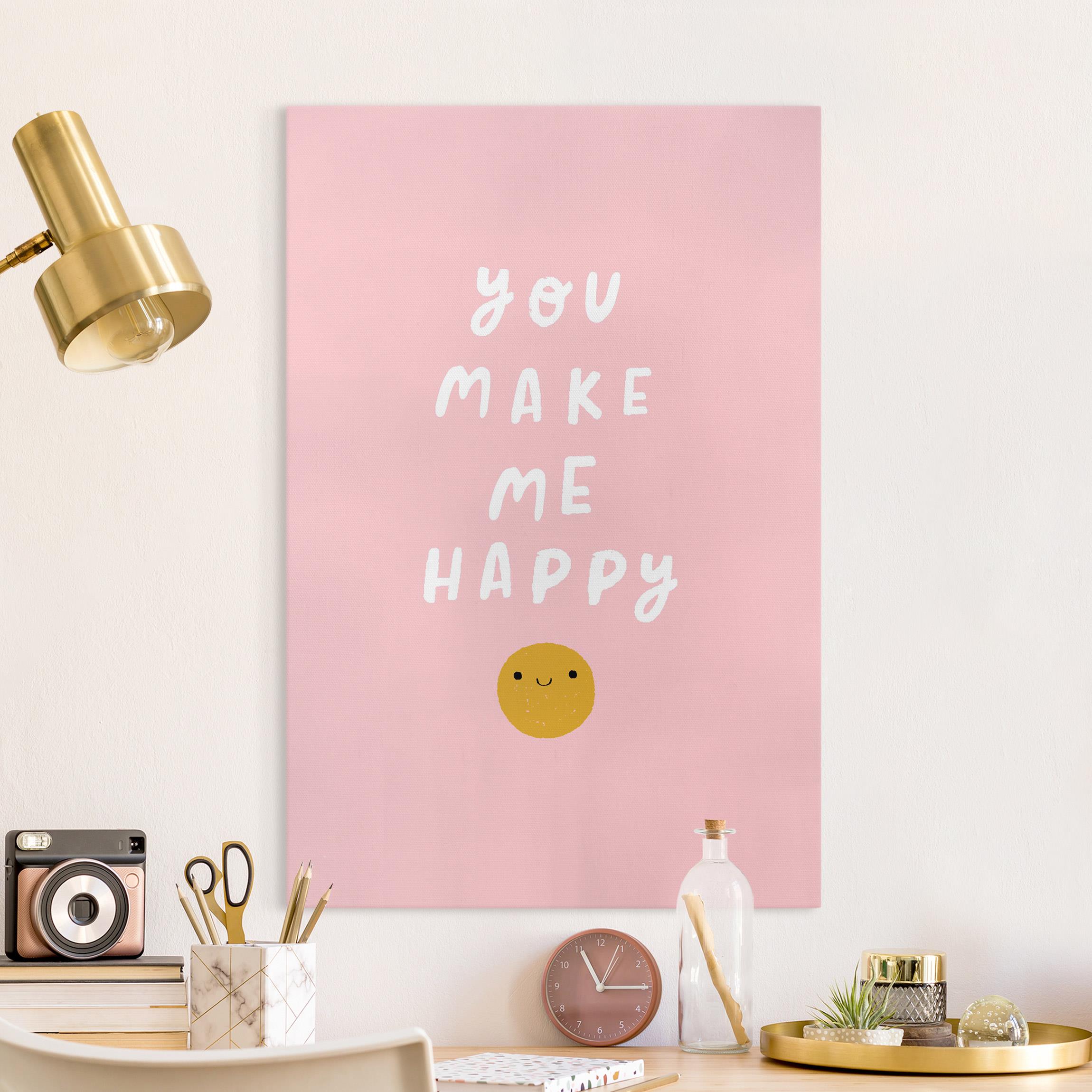 Leinwandbild Illustration You make me happy
