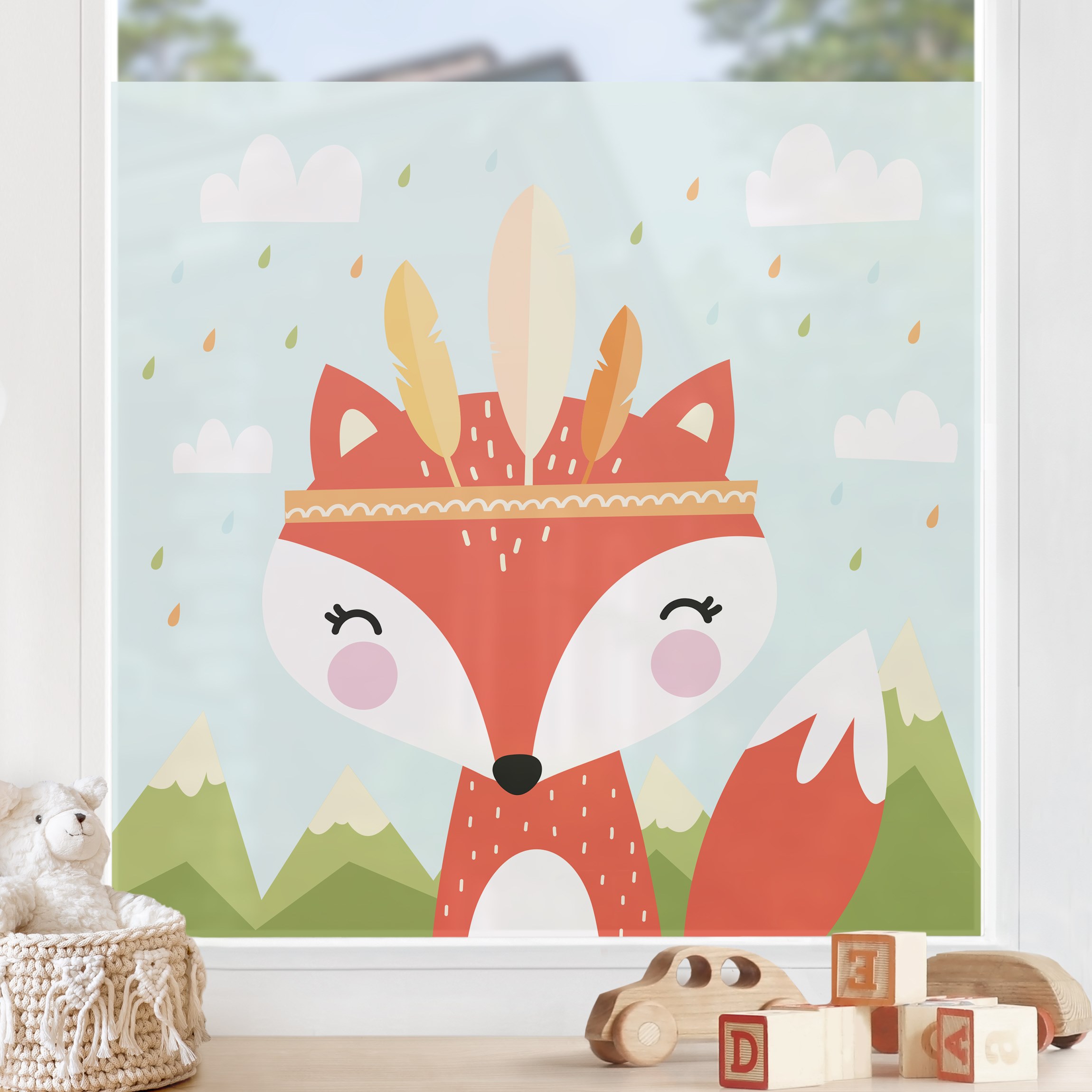 Fensterfolie Indianerfuchs