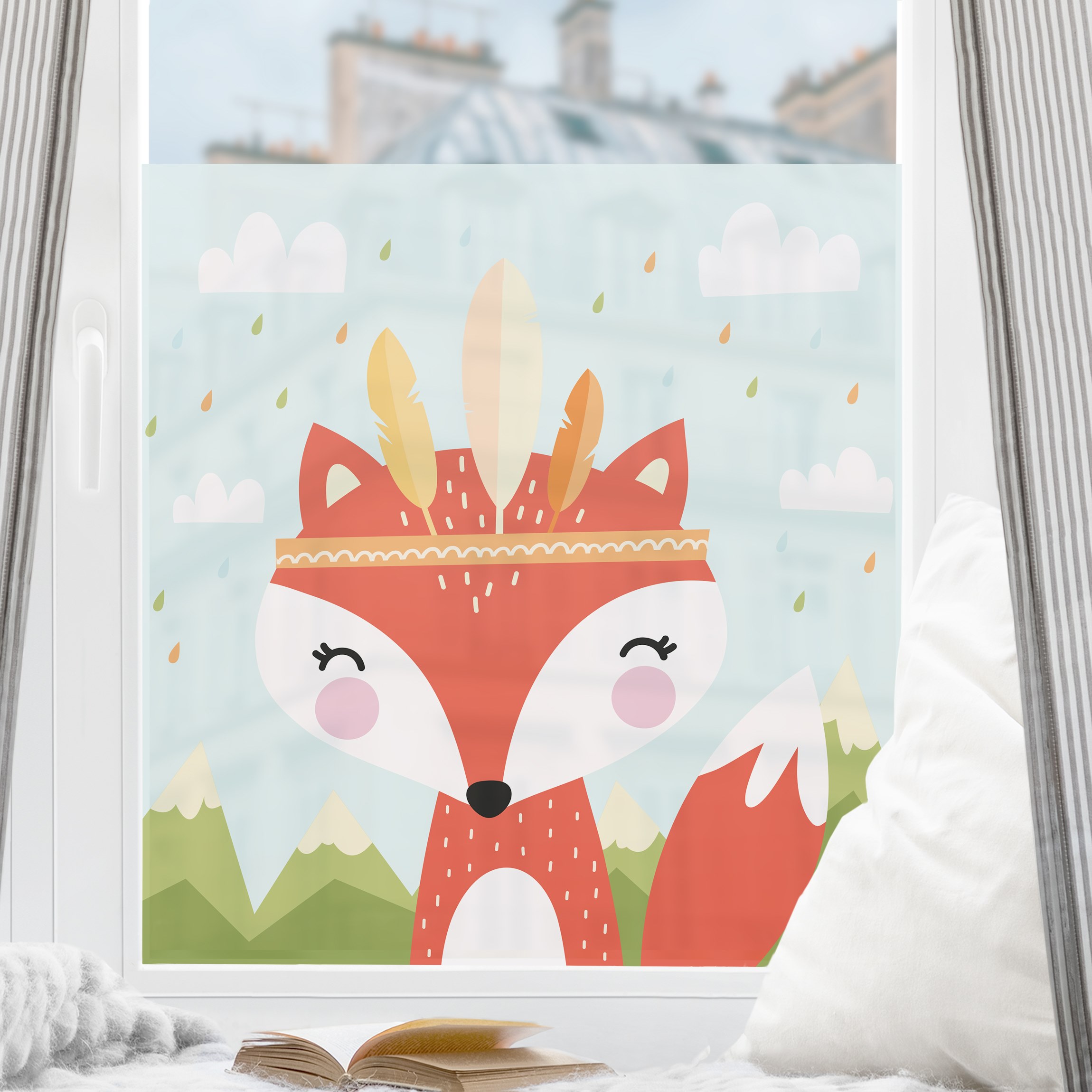 Fensterfolie Indianerfuchs