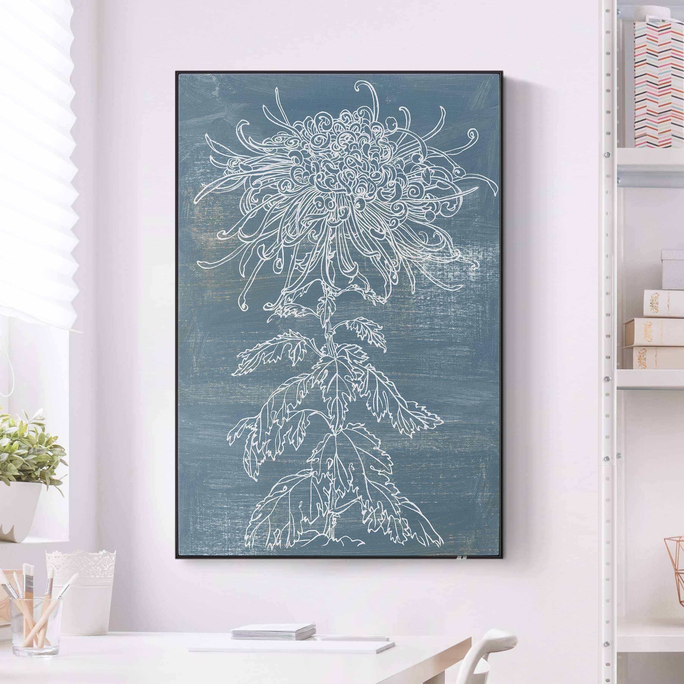 Akustik-Wechselbild Indigo-Pflanzen I