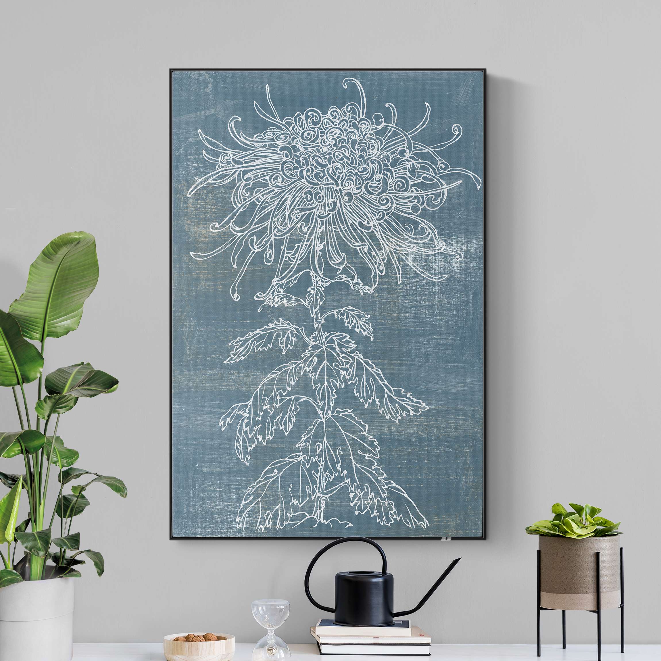 Akustik-Wechselbild Indigo-Pflanzen I