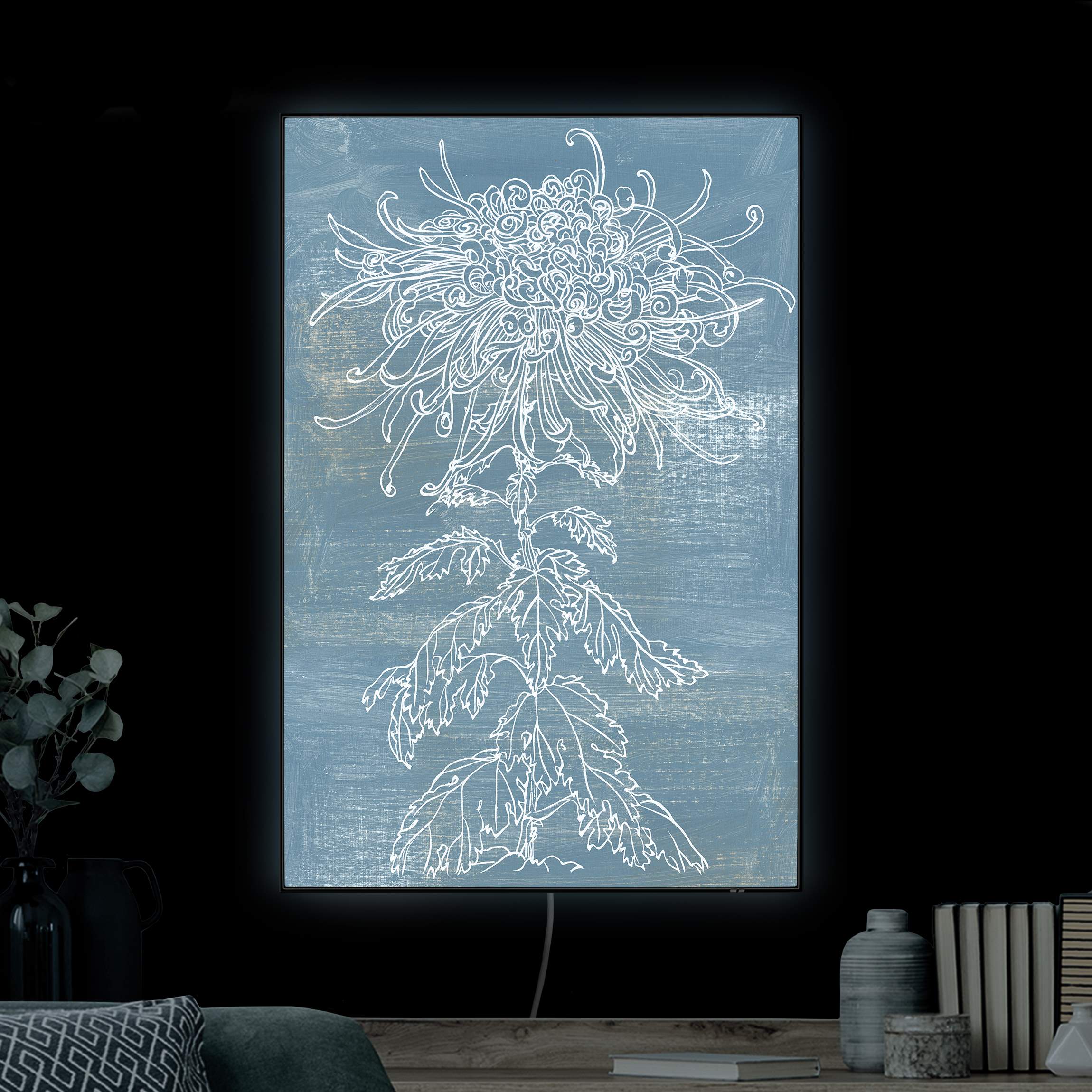 LED-Wechselbild Indigo-Pflanzen I