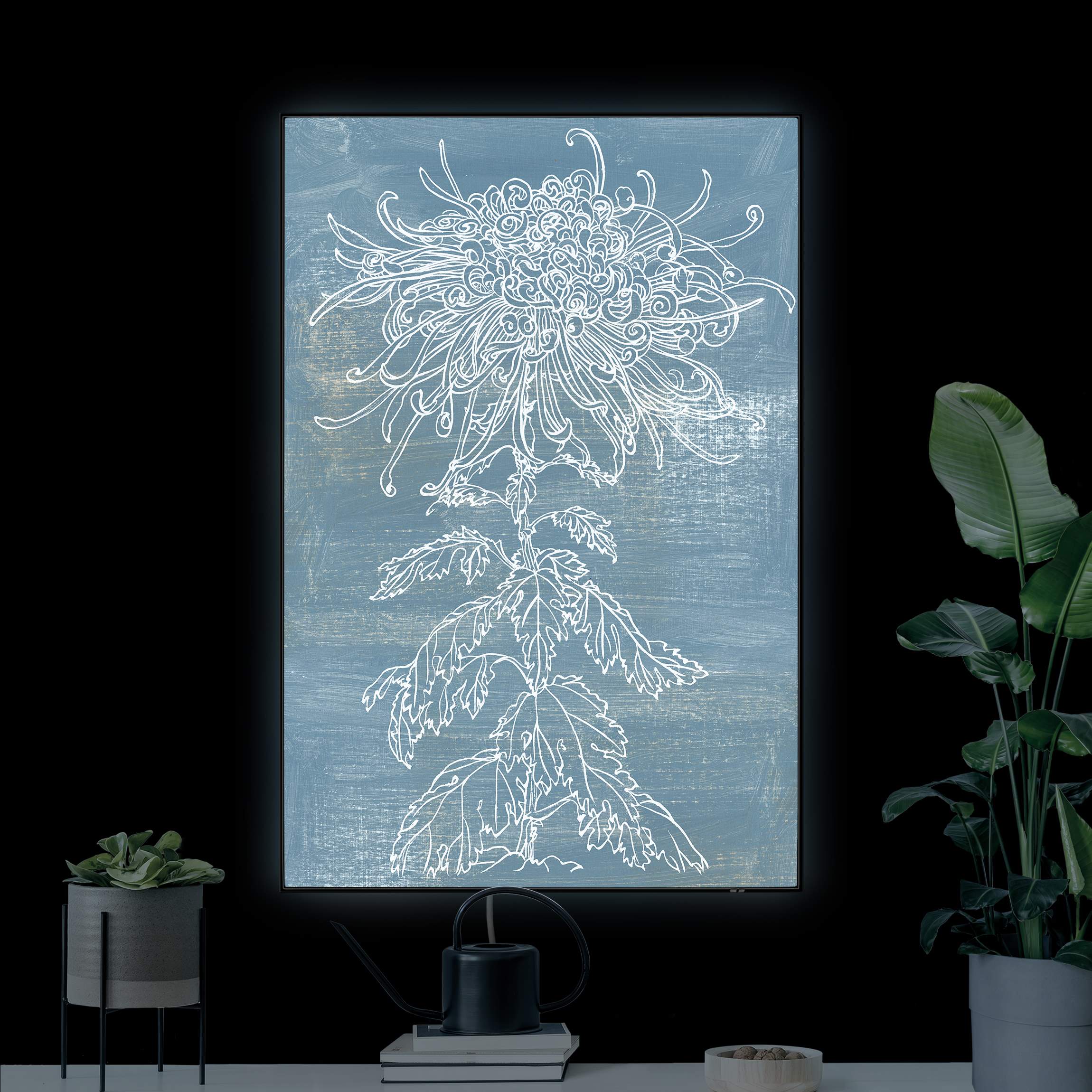 LED-Wechselbild Indigo-Pflanzen I