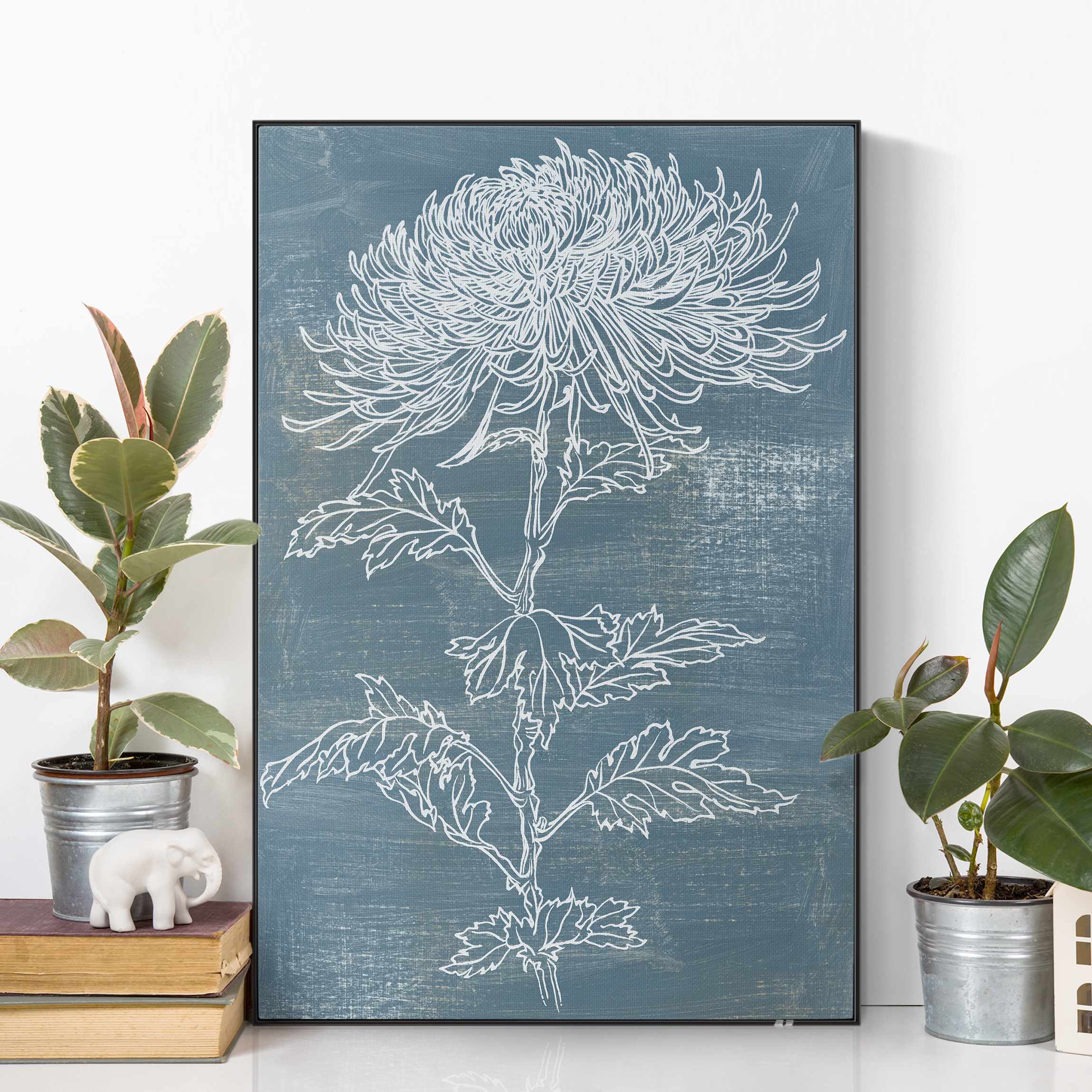 Akustik-Wechselbild Indigo-Pflanzen II