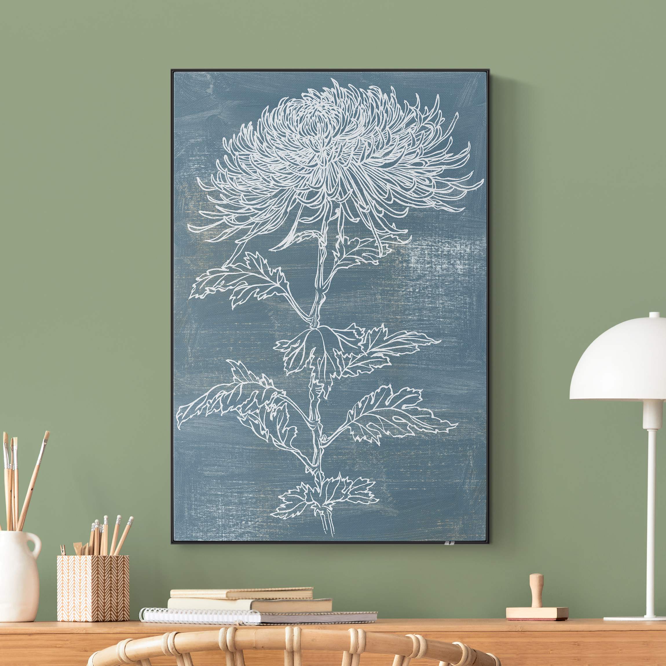 Akustik-Wechselbild Indigo-Pflanzen II