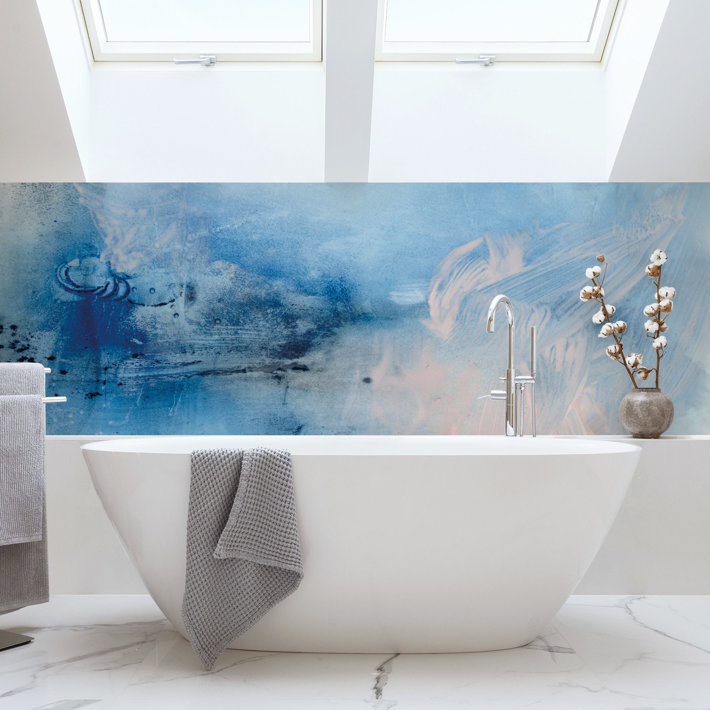 Wandverkleidung Bad Indigo & Rouge I