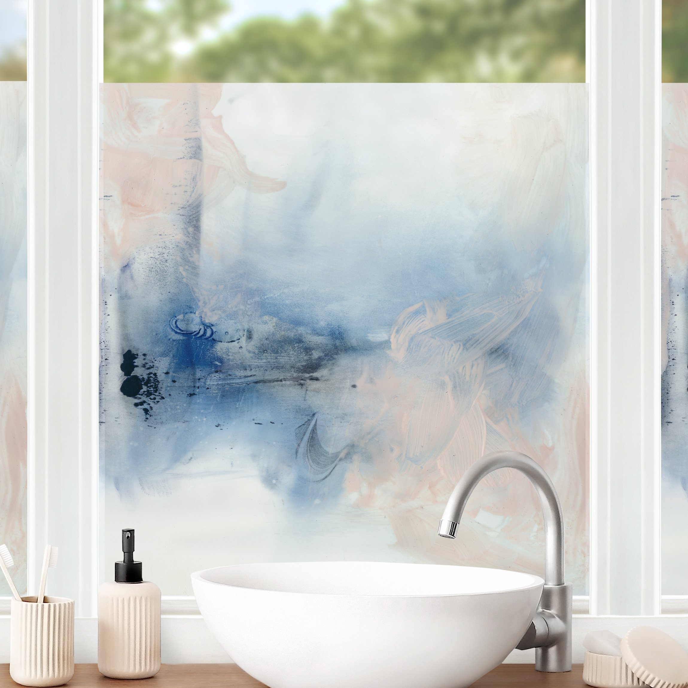 Fensterfolie Indigo & Rouge I