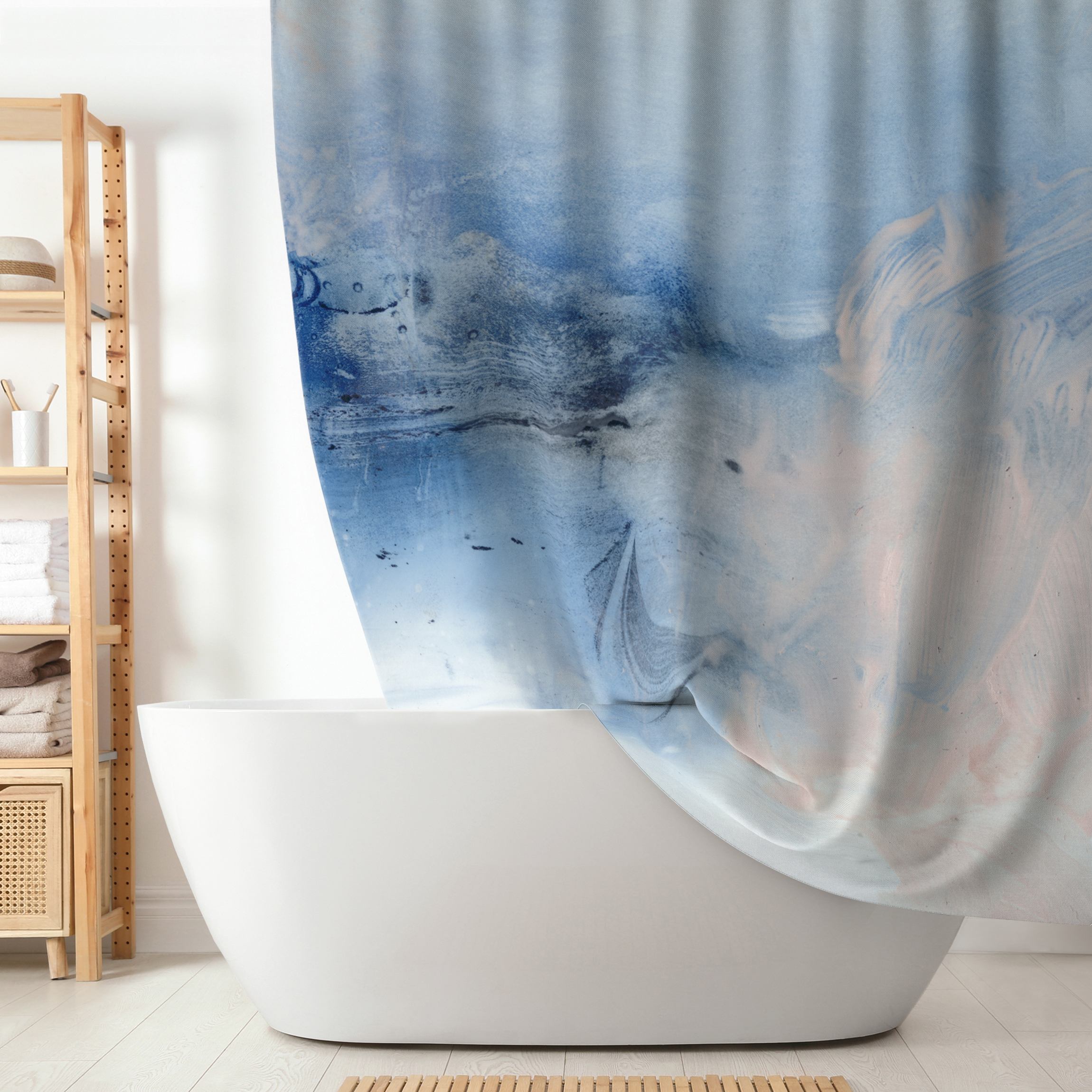 Duschvorhang Indigo & Rouge I