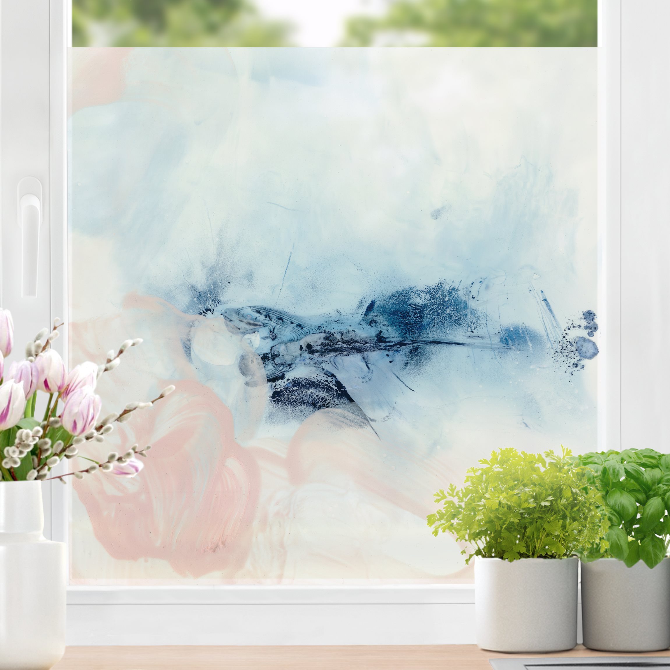 Fensterfolie Indigo & Rouge III