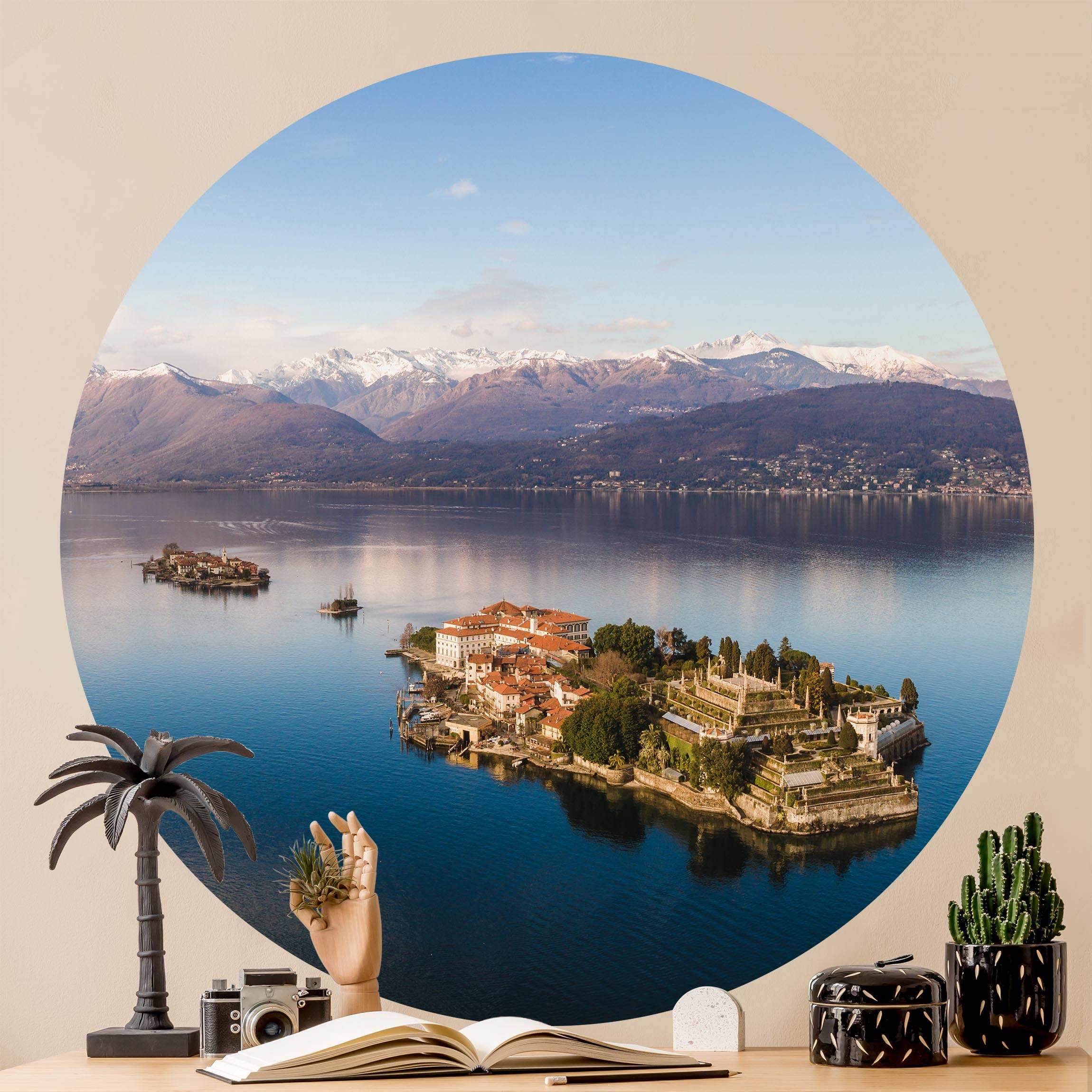 Runde Tapete selbstklebend Insel Isola Bella in Italien