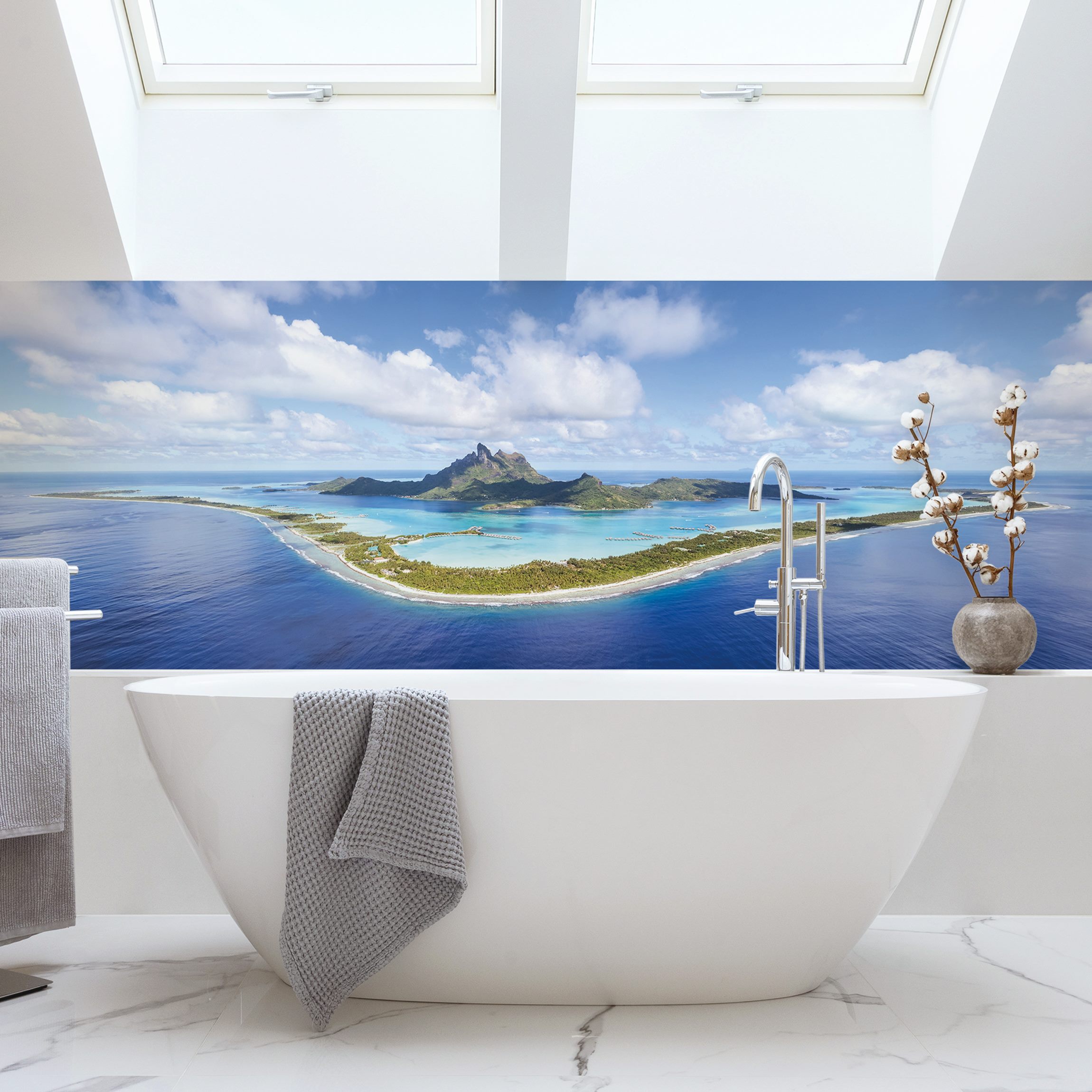 Wandverkleidung Bad Inselparadies