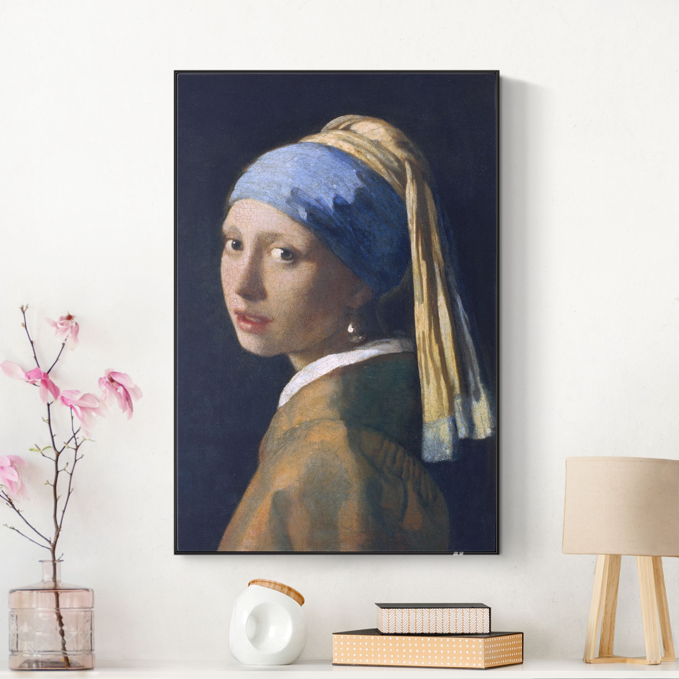 Akustik-Wechselbild Jan Vermeer van Delft - Das Mädchen mit dem Perlenohrgehänge