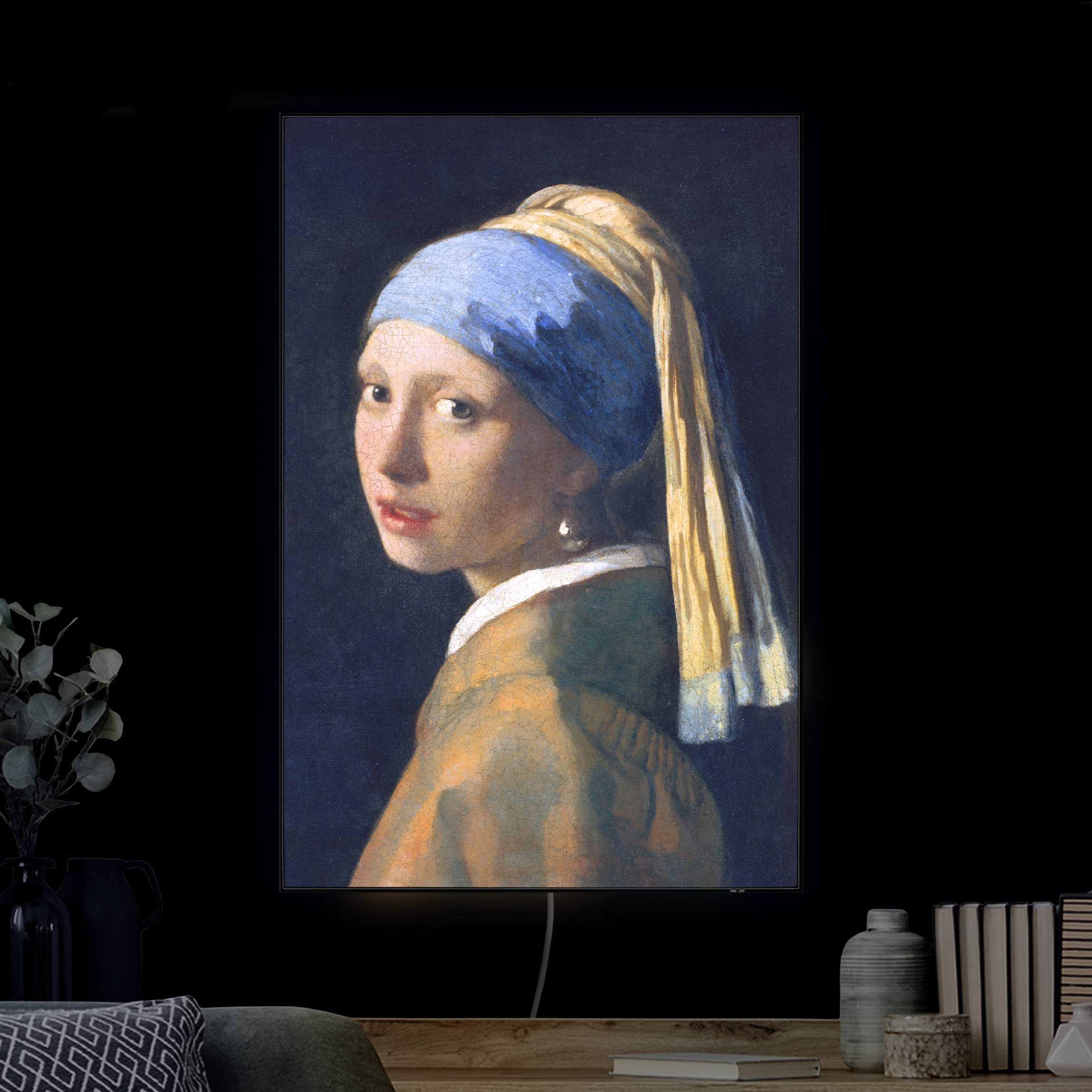 LED-Wechselbild Jan Vermeer van Delft - Das Mädchen mit dem Perlenohrgehänge