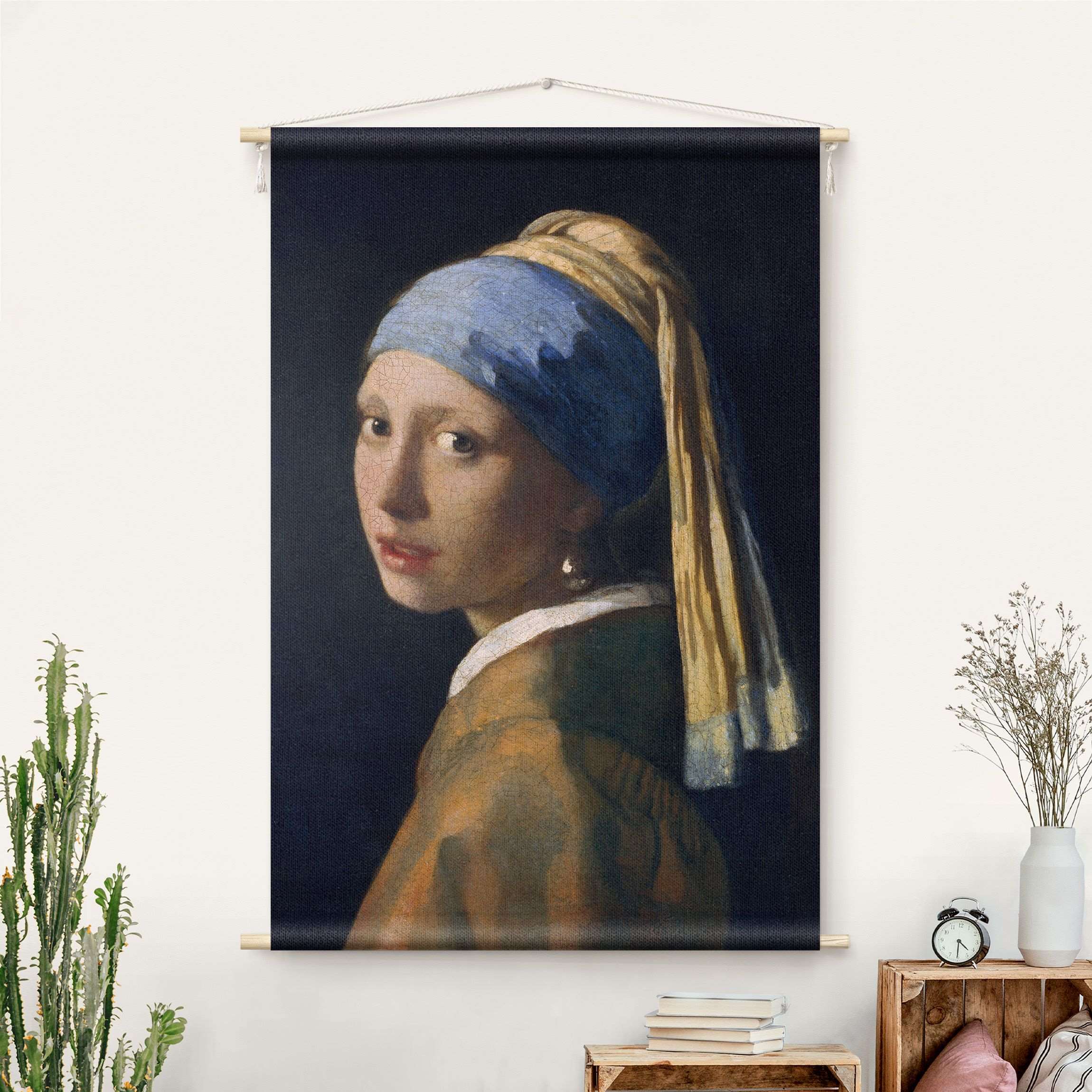 Wandteppich Jan Vermeer van Delft - Das Mädchen mit dem Perlenohrgehänge