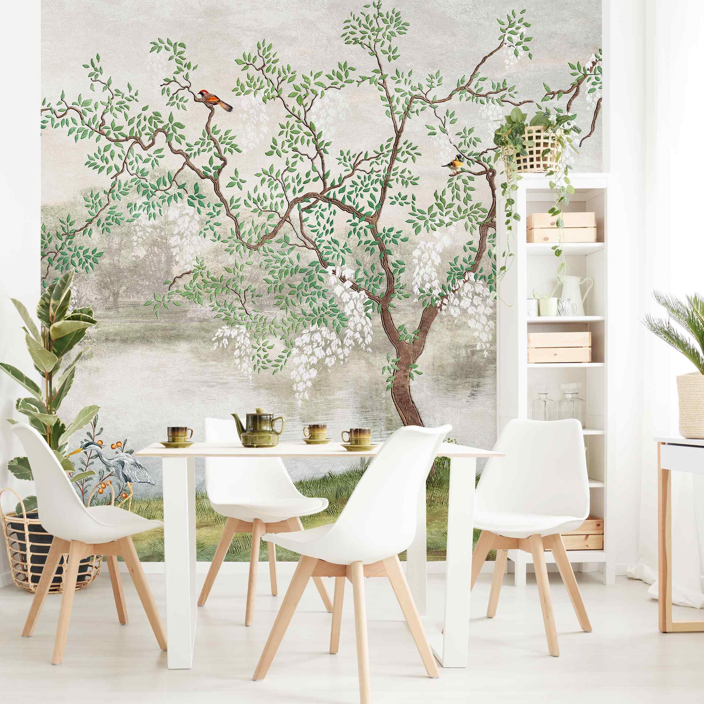 Fototapete Japanischer Garten im Nebel