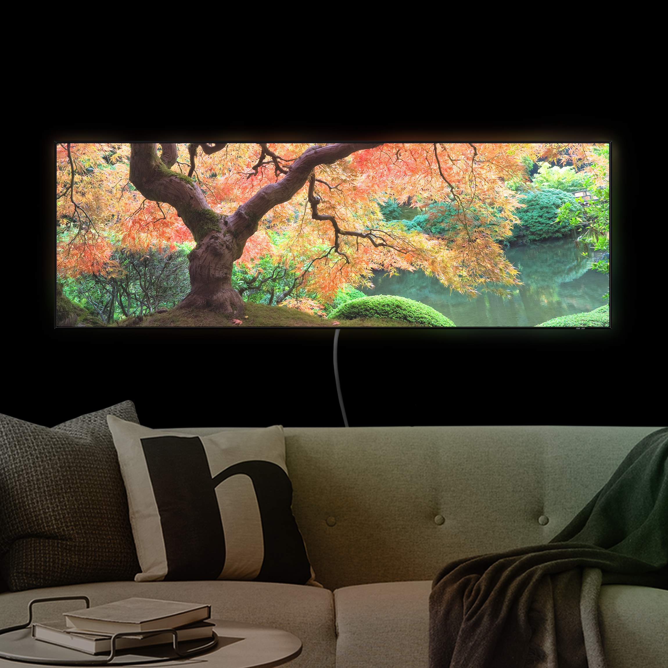 LED-Wechselbild Japanischer Garten