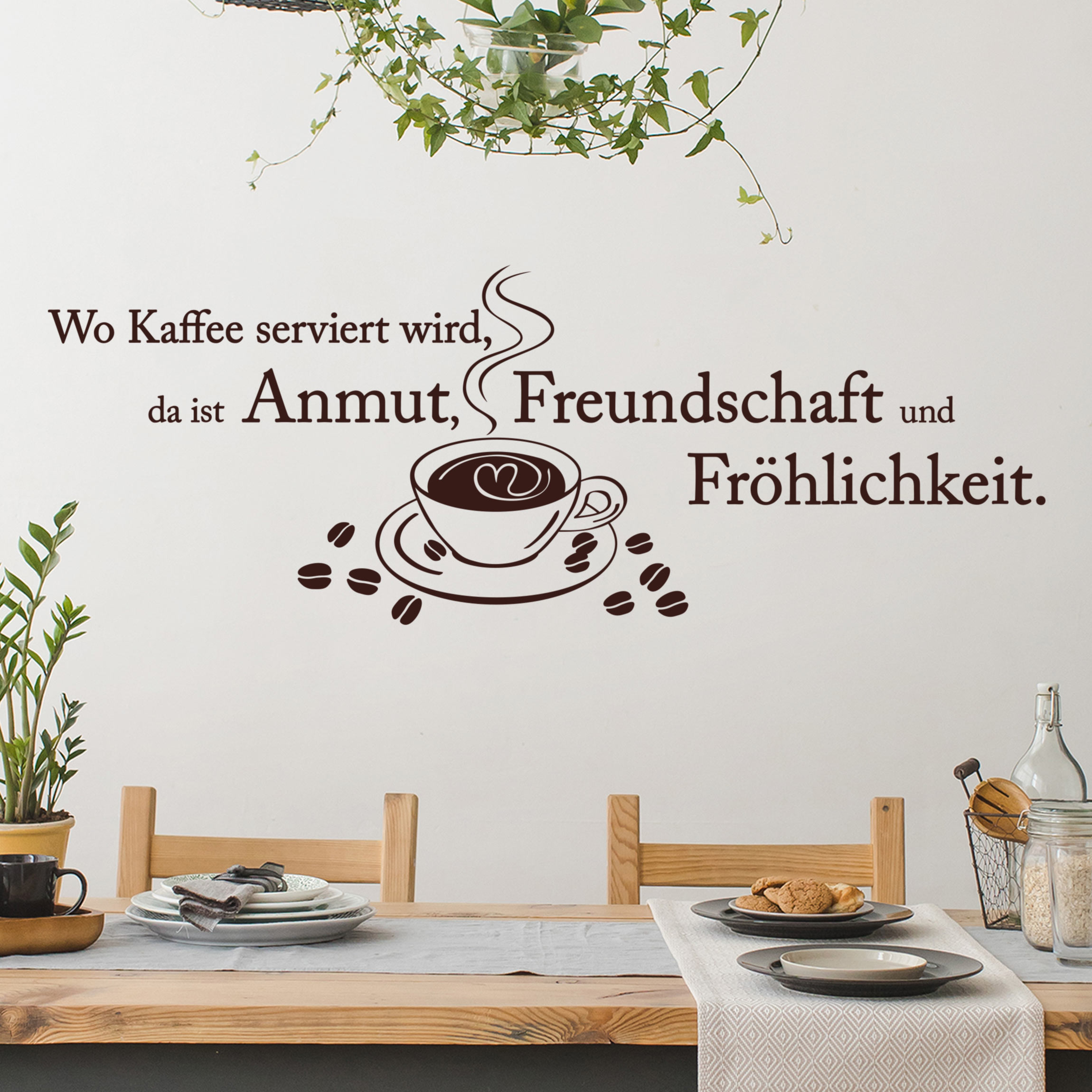 Wandtattoo Kaffee & Freundschaft