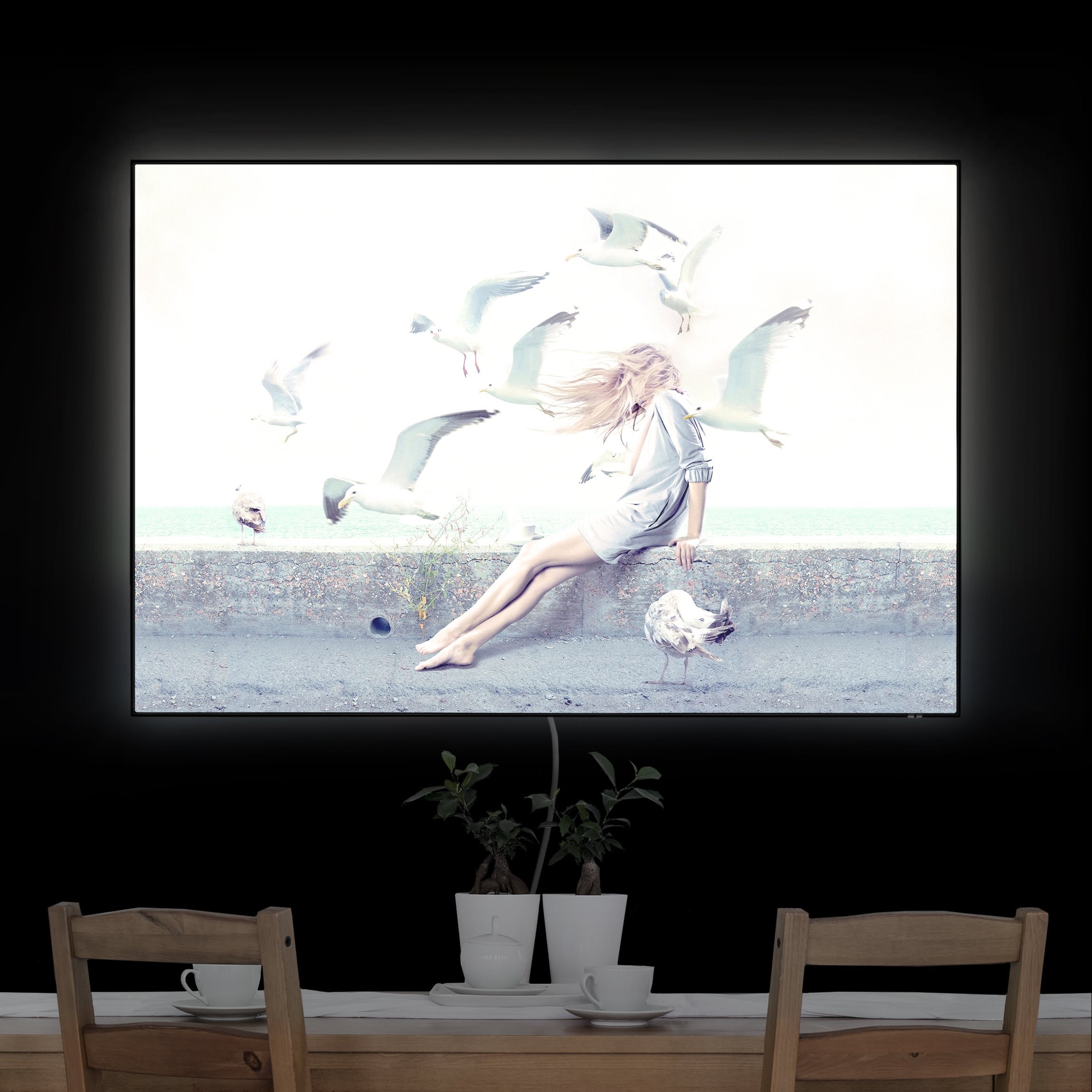 LED-Wechselbild Kaffee am Meer