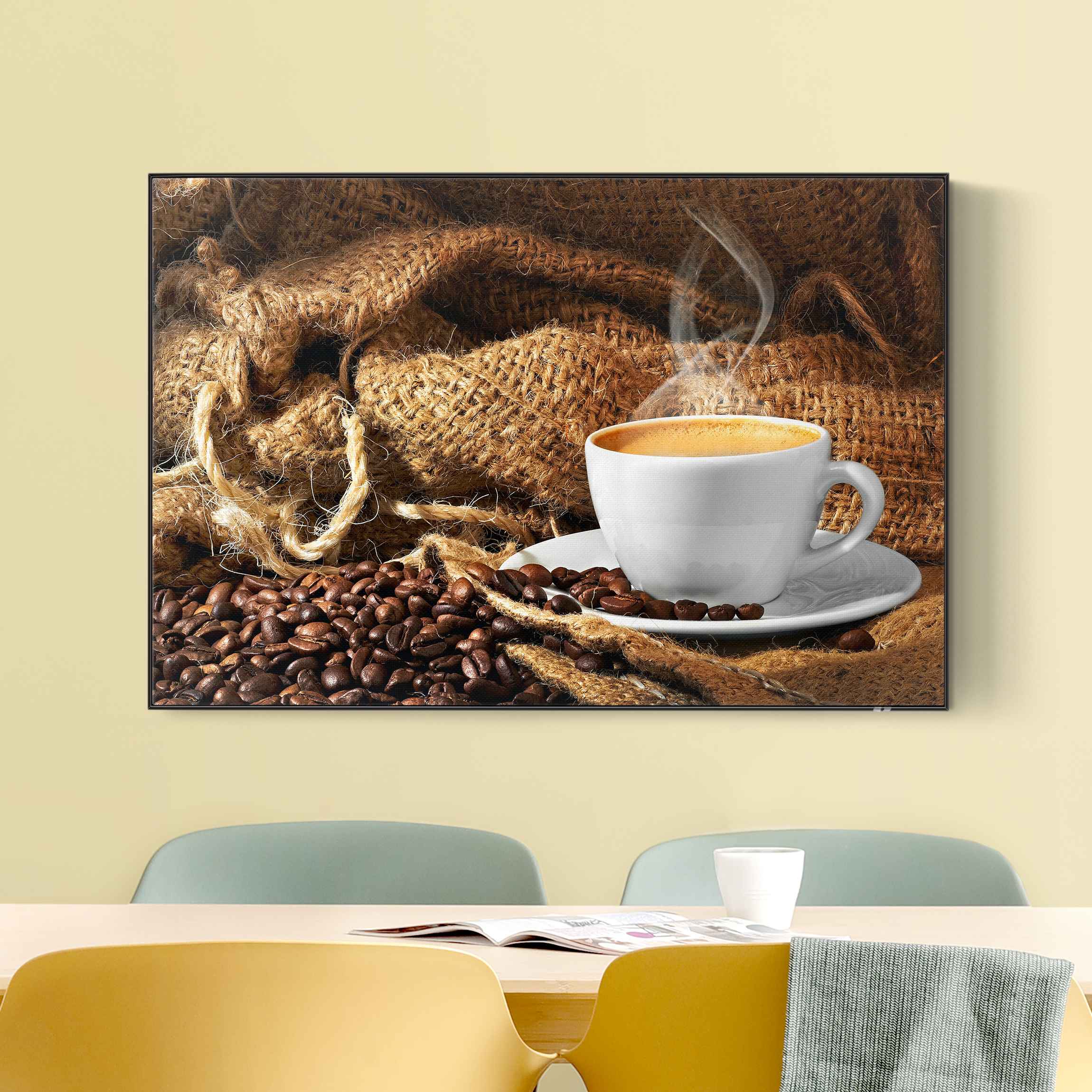 Akustik-Wechselbild Kaffee am Morgen