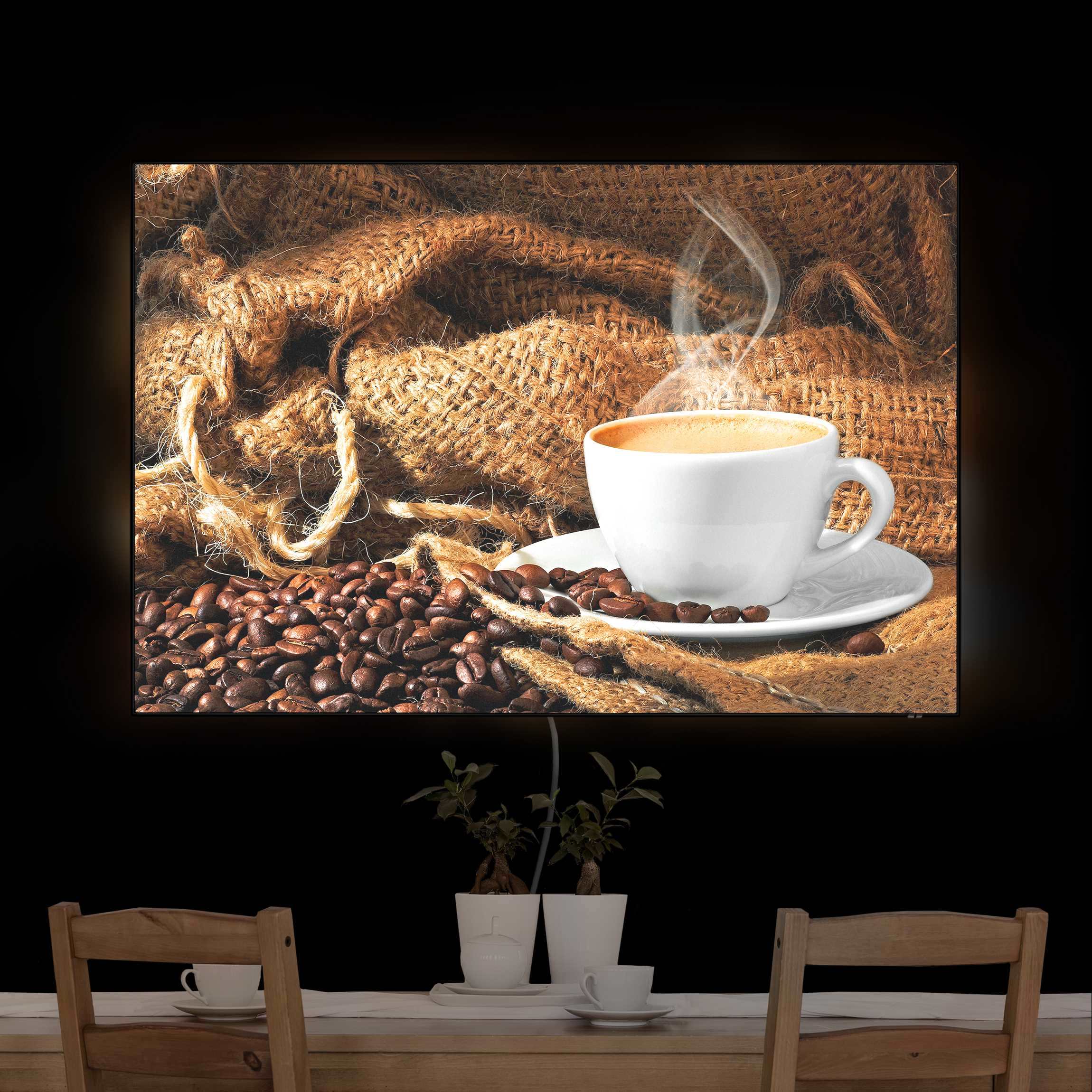 LED-Wechselbild Kaffee am Morgen