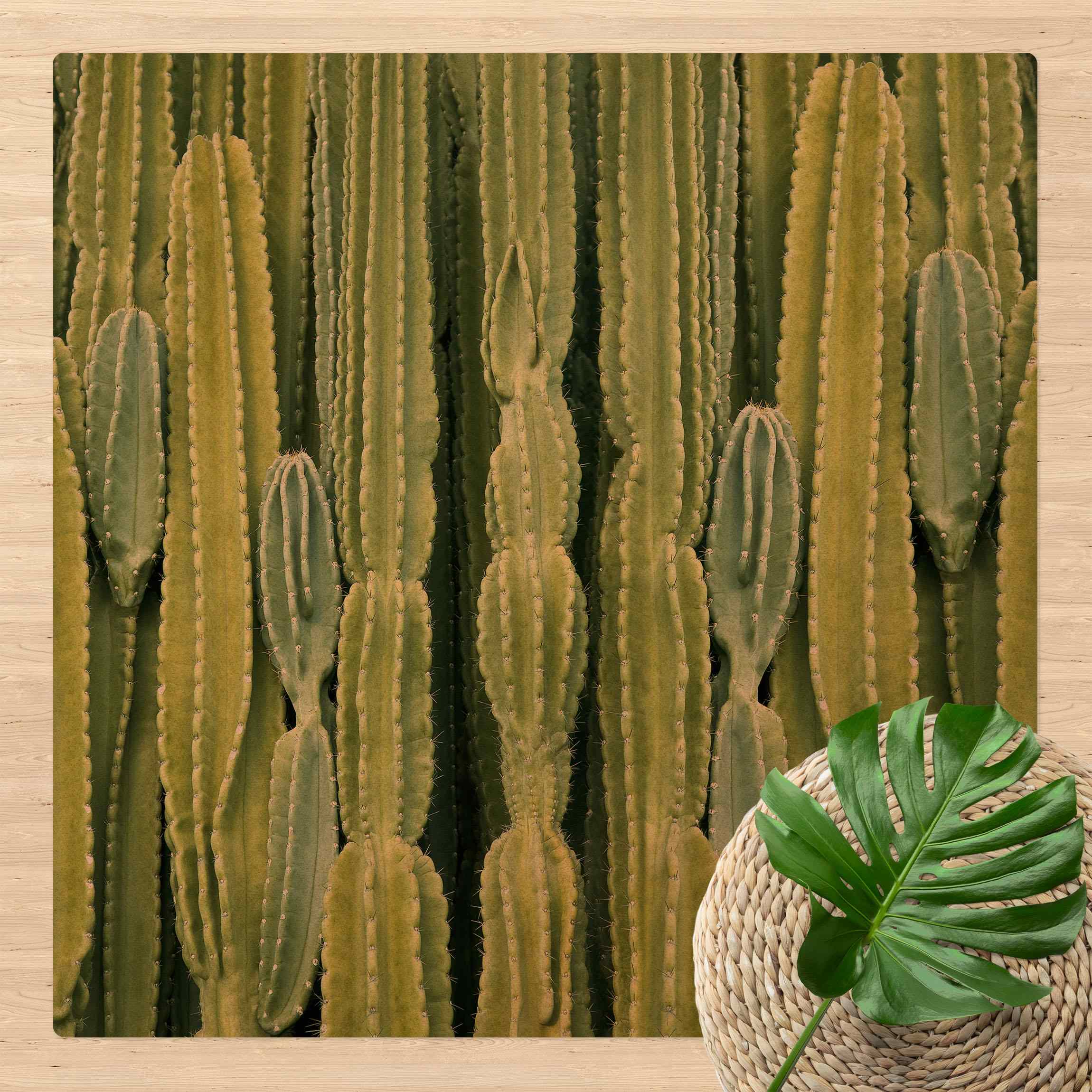 Kork-Teppich Kaktus Wand