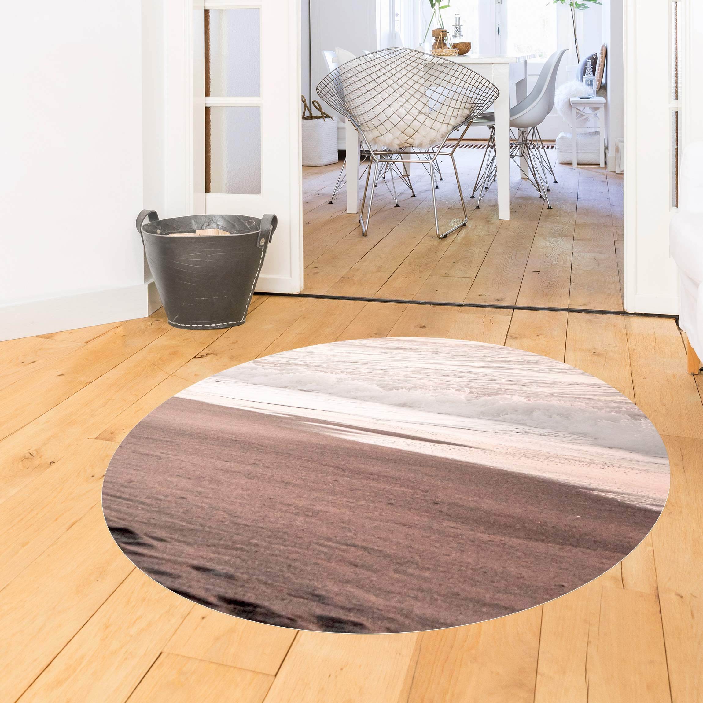 Runder Vinyl-Teppich Kalifornien Sonnenuntergang