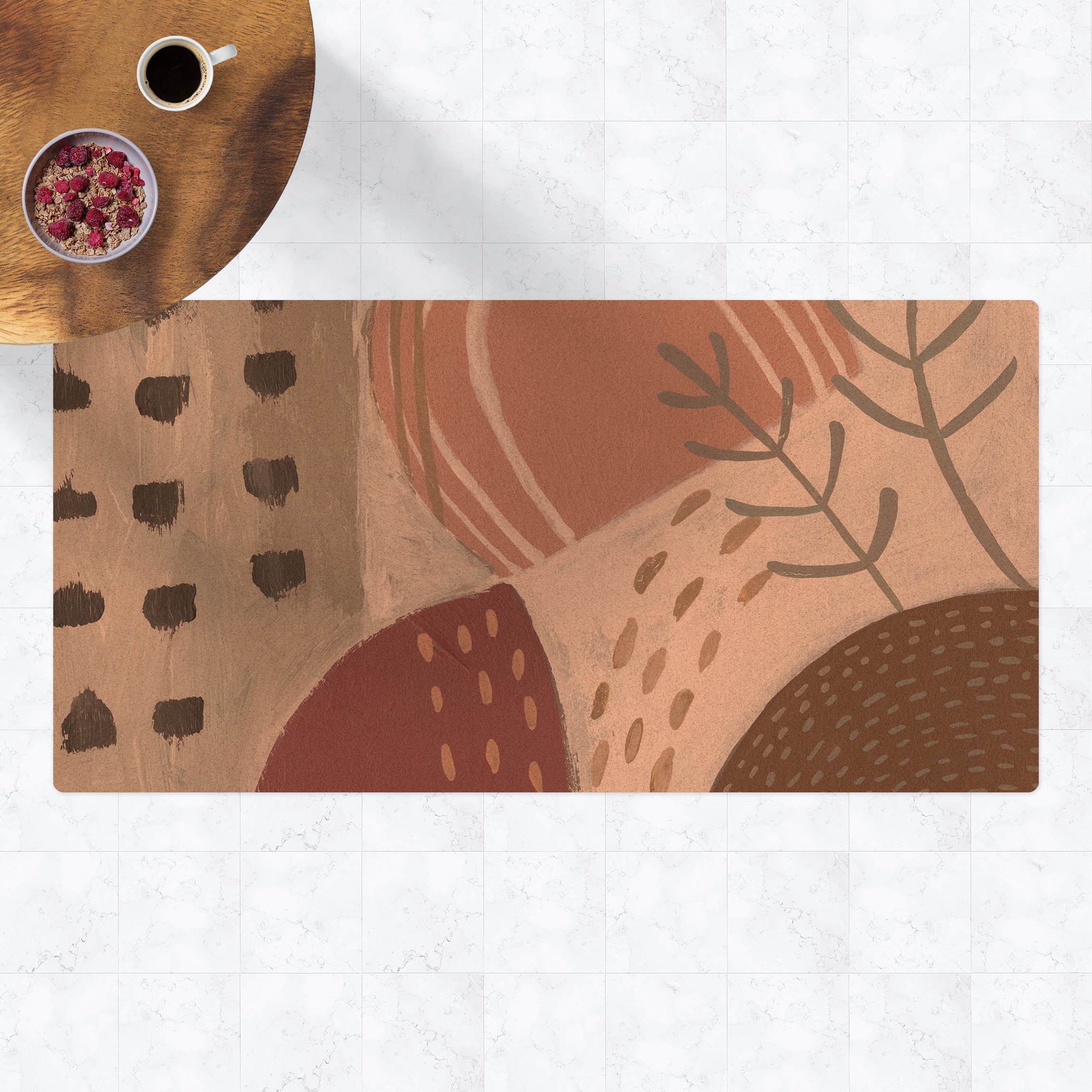 Kork-Teppich Karneval der Formen in Beere I