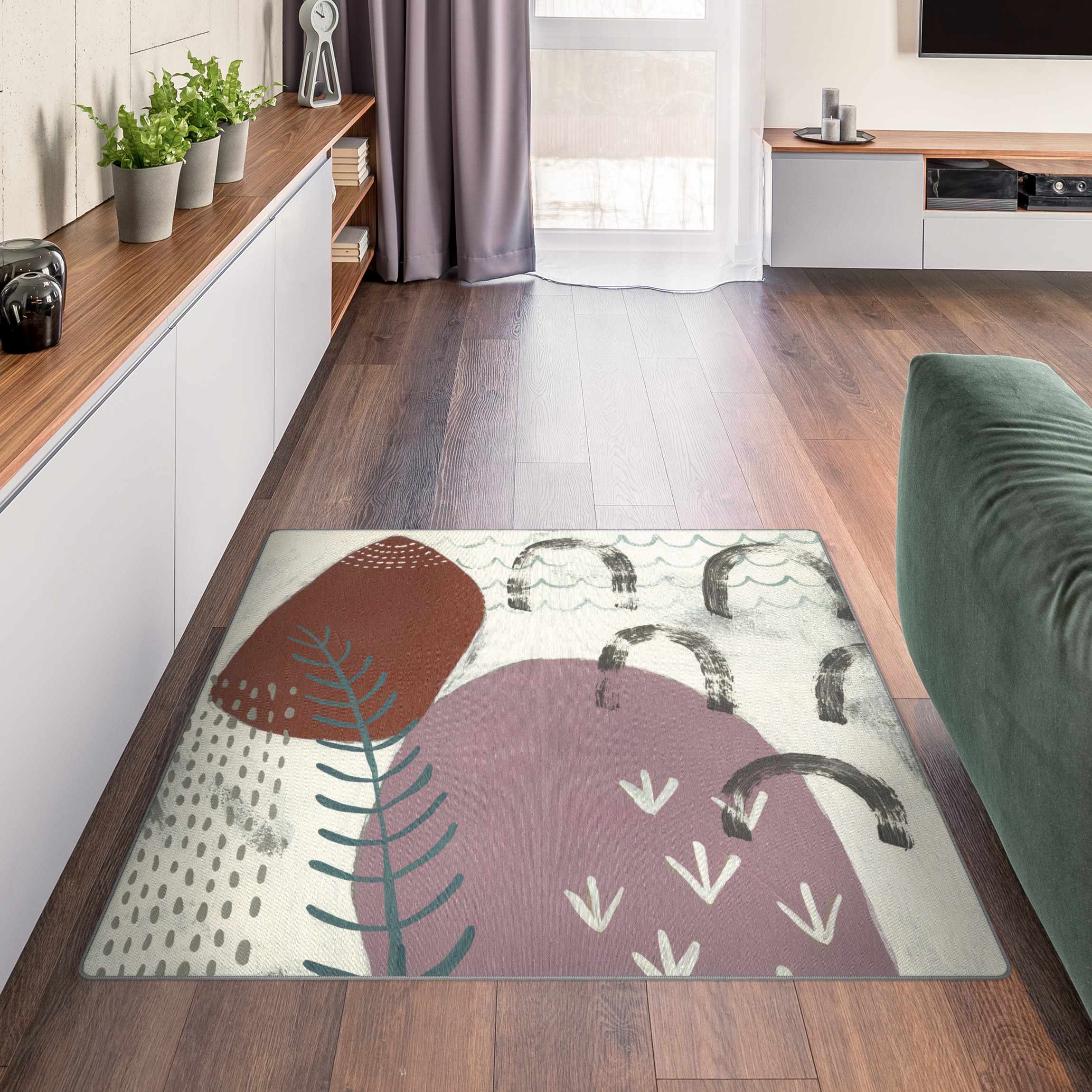 Teppich Karneval der Formen in Beere II