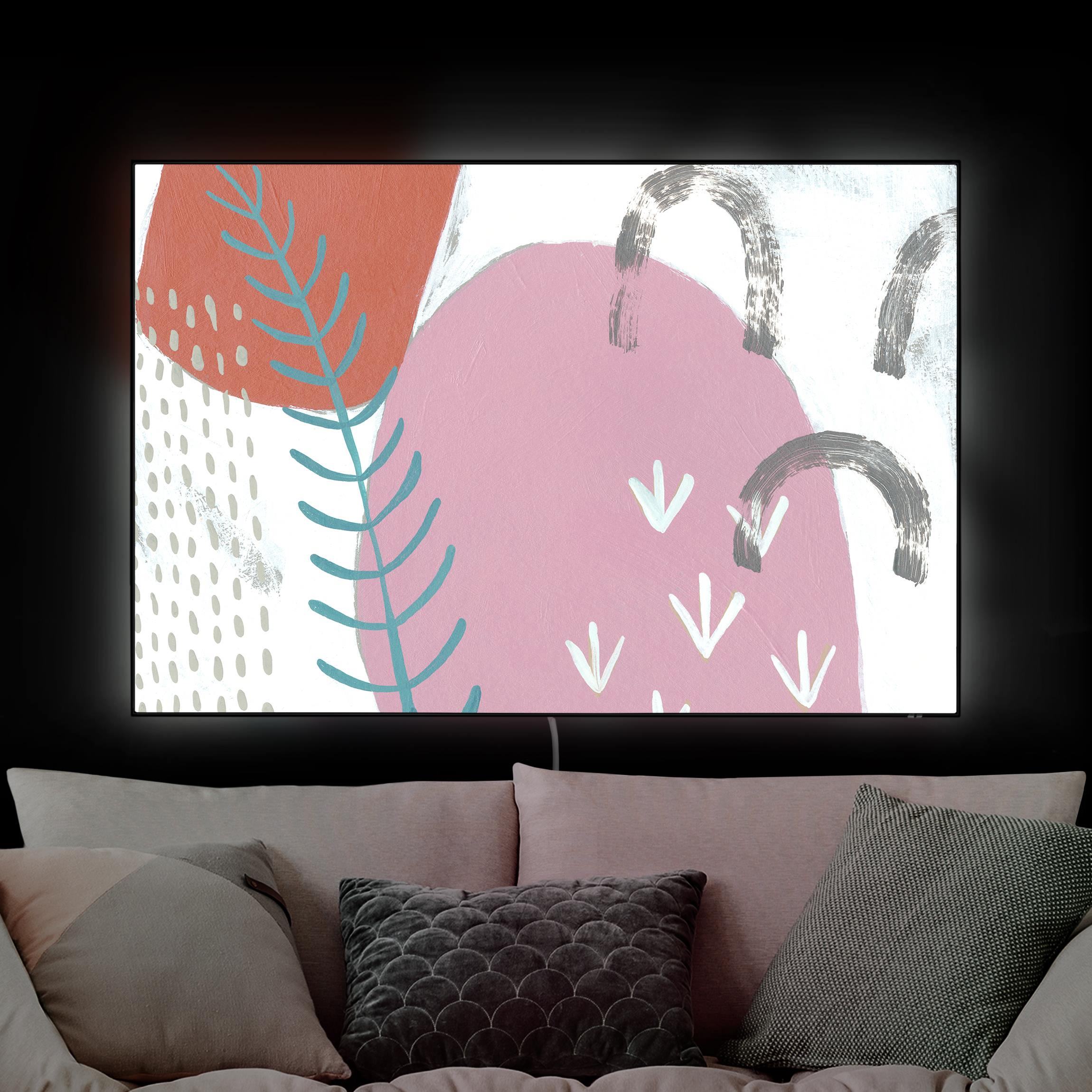 LED-Wechselbild Karneval der Formen in Beere II