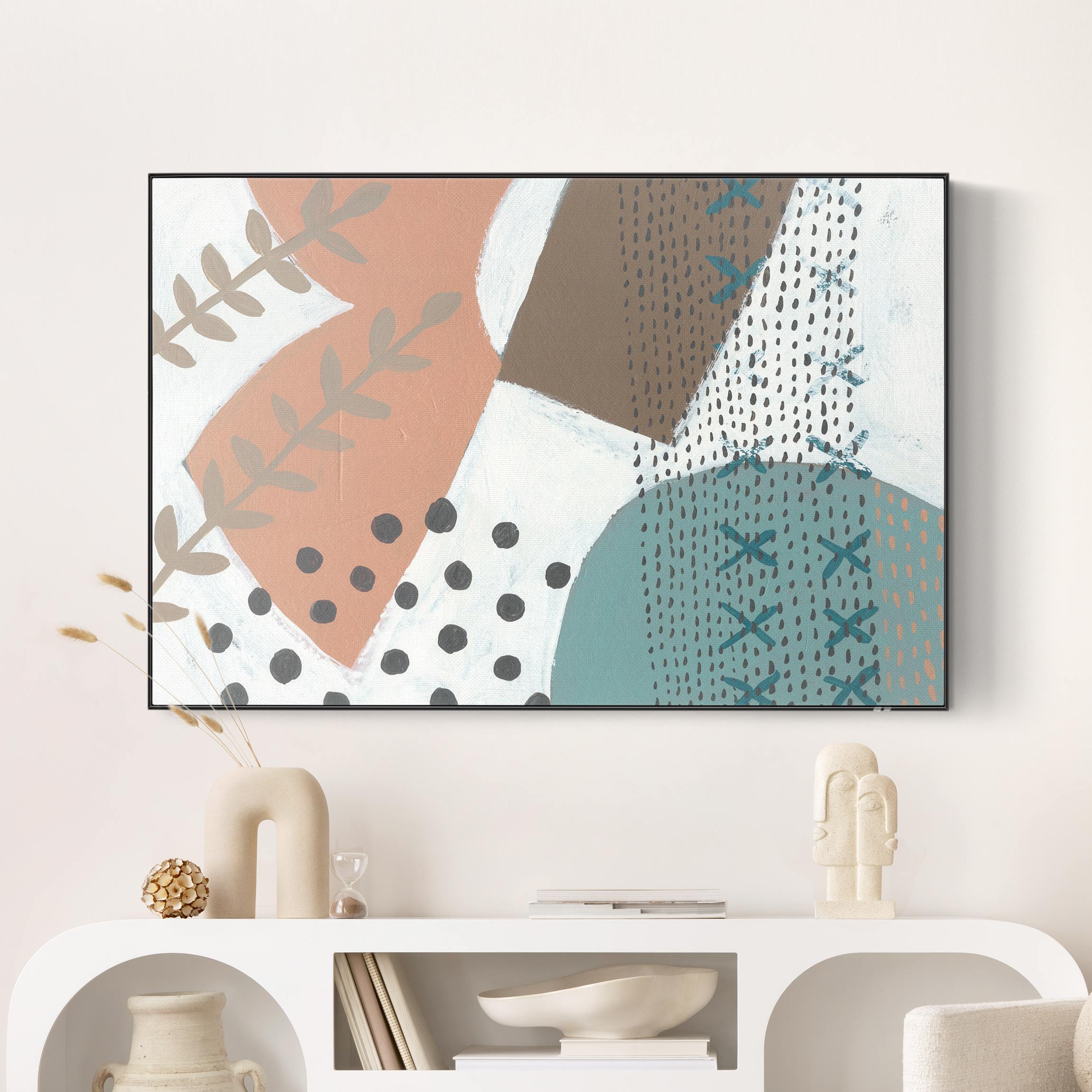 Akustik-Wechselbild Karneval der Formen in Lachs I