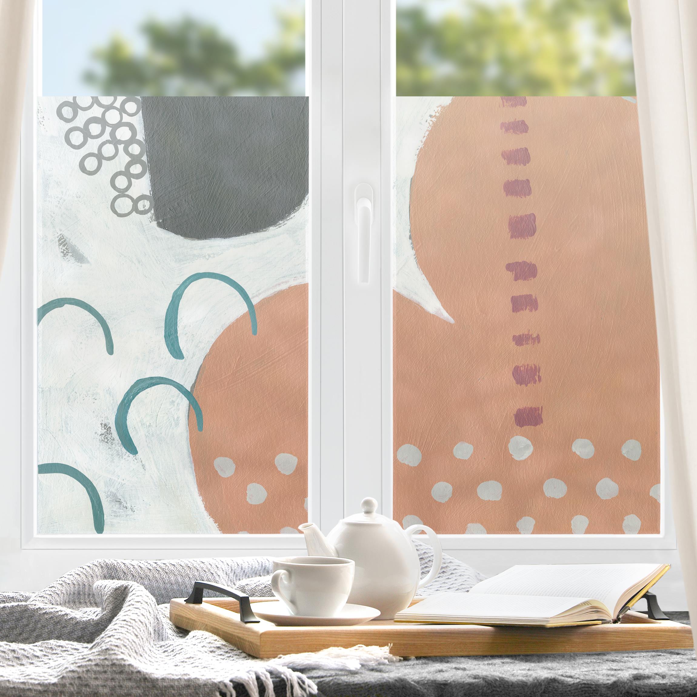 Fensterfolie Karneval der Formen in Lachs III